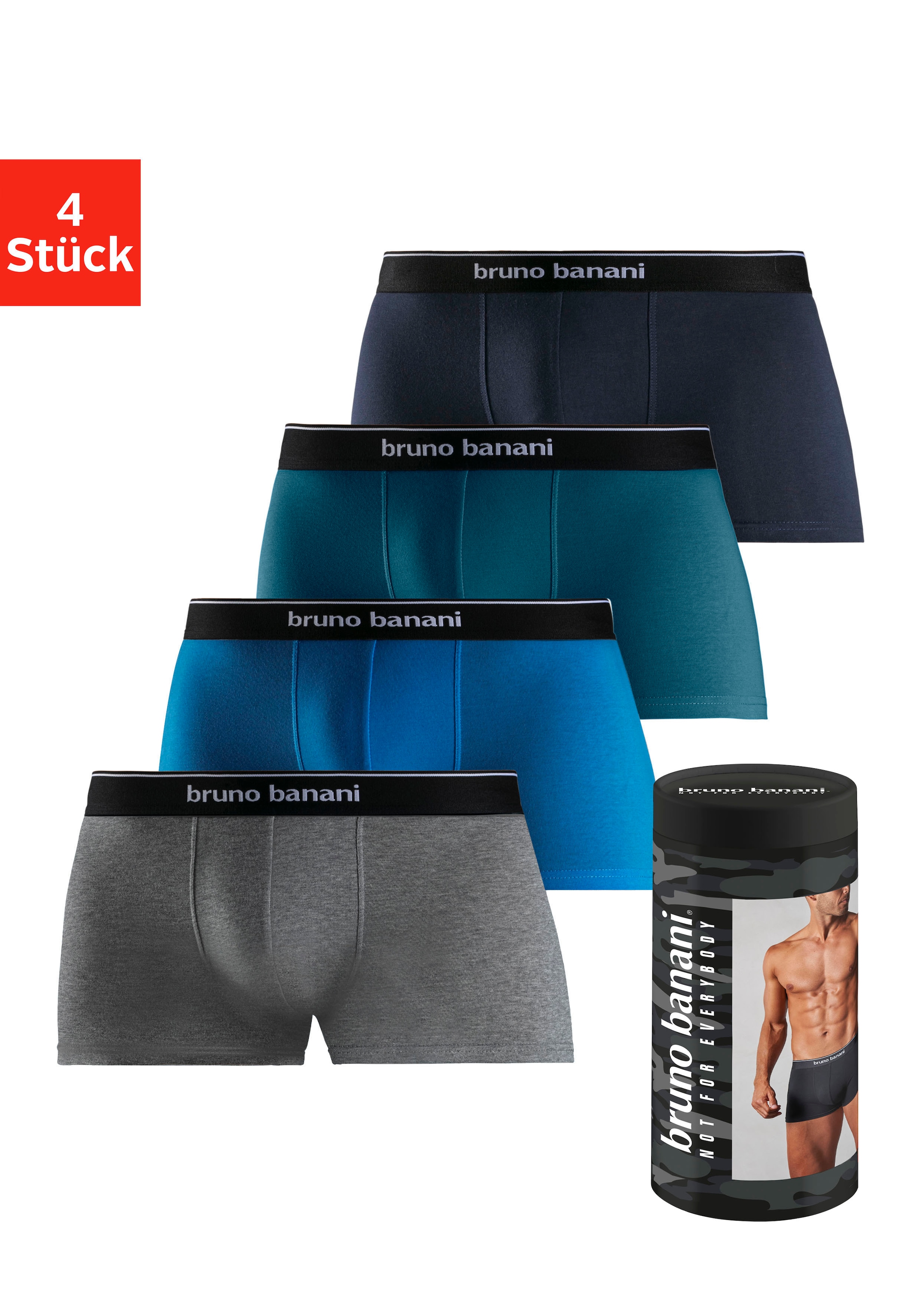 Bruno Banani Boxer, (Dose, 4 St.), in der Dose verpackt