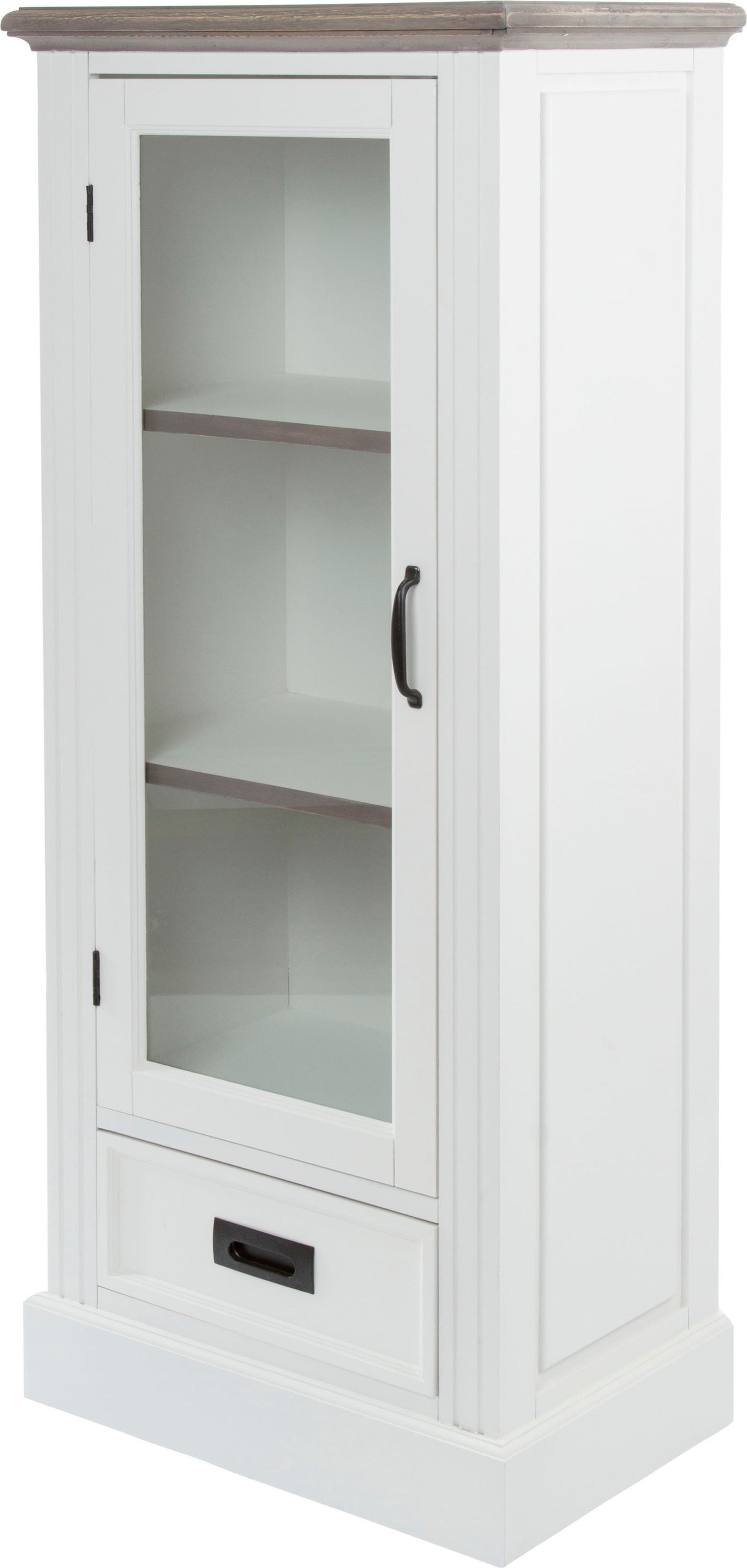 my Flair Vitrine »Rita«, Holz, Metall und Glas, Landhausstile, Handgefertigte Vitrine