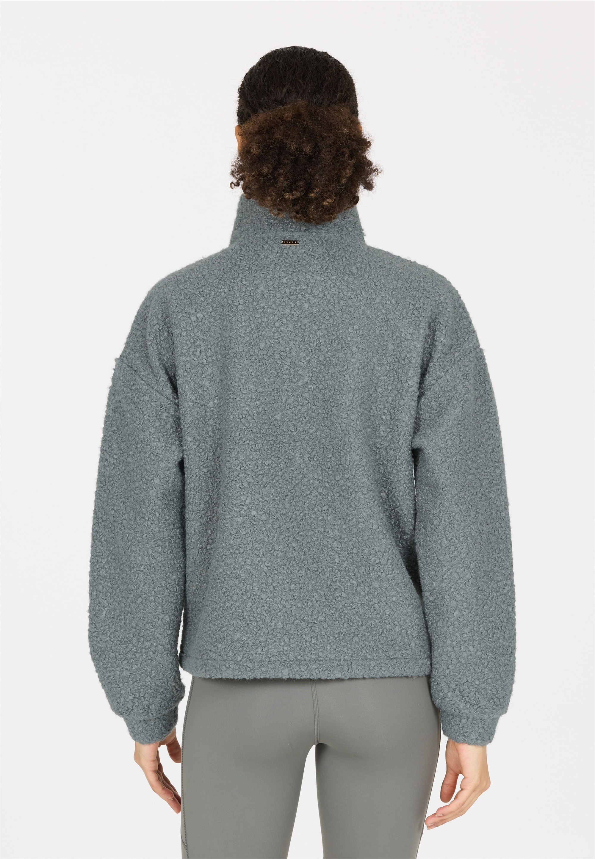 ATHLECIA Strickpullover »Florrie«, mit Teddy-Fleece und halbem Reißverschluss