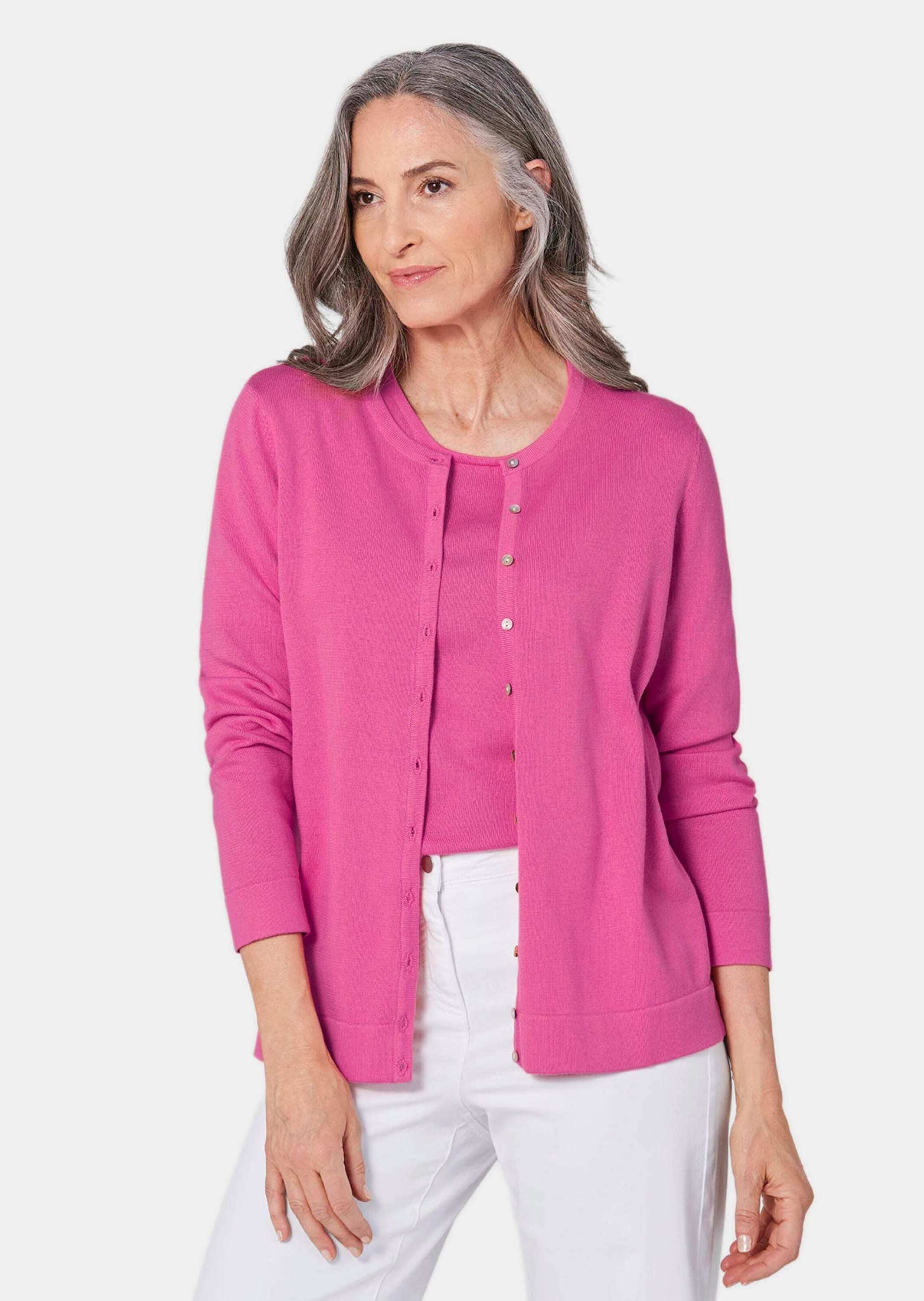 GOLDNER Strickpullover "Figurnahes Twin-Set aus Pima-Baumwolle" Ohne günstig online kaufen