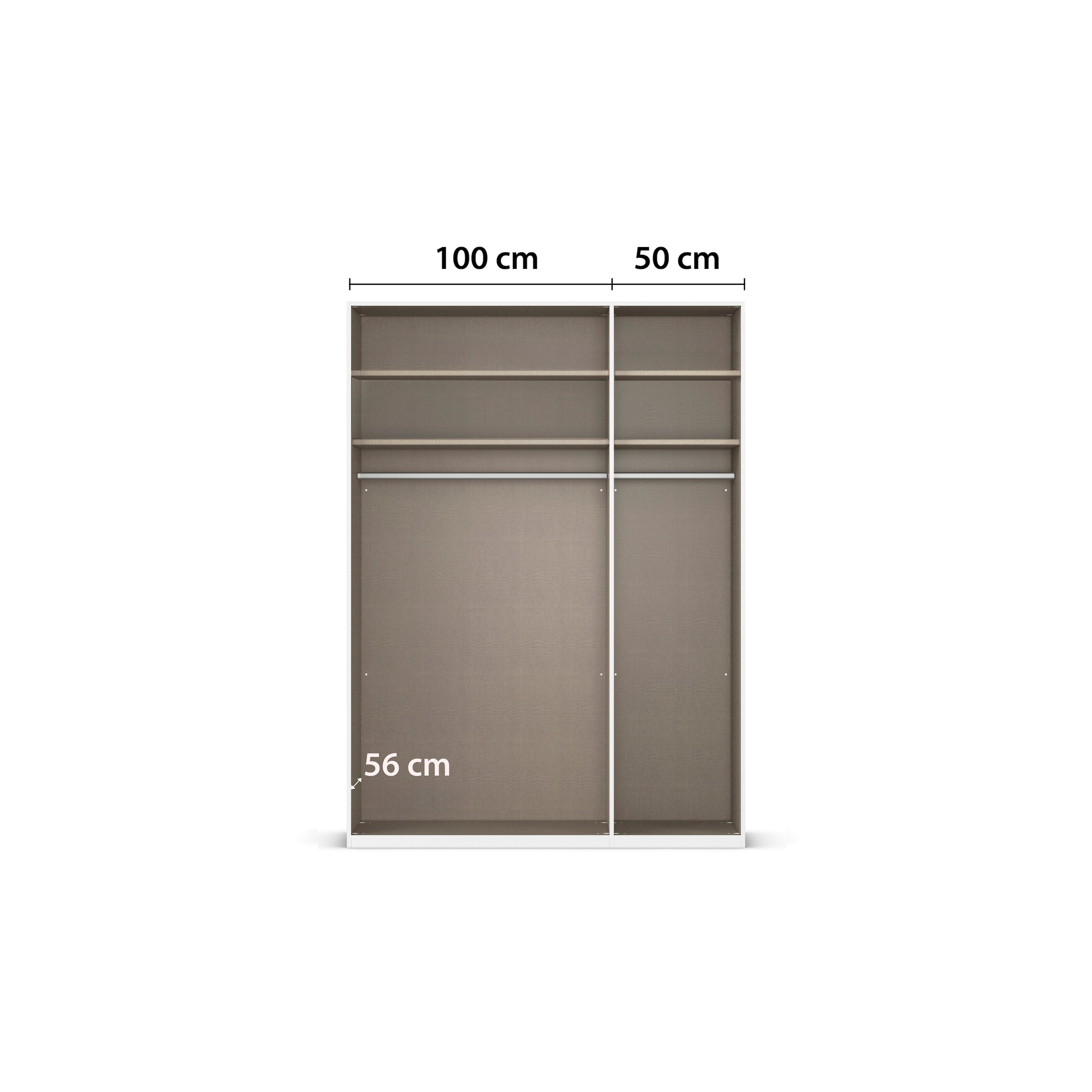 LeGer Home by Lena Gercke Kleiderschrank »Schrank Garderobe Ankleide Schlafzimmer Flur Serina«, (in 3 verschiedenen Ausstattungen BASIC/CLASSIC/PREMIUM), in 6 Breiten (101 - 401 cm) mit Front Glas oder Dekor MADE IN GERMANY