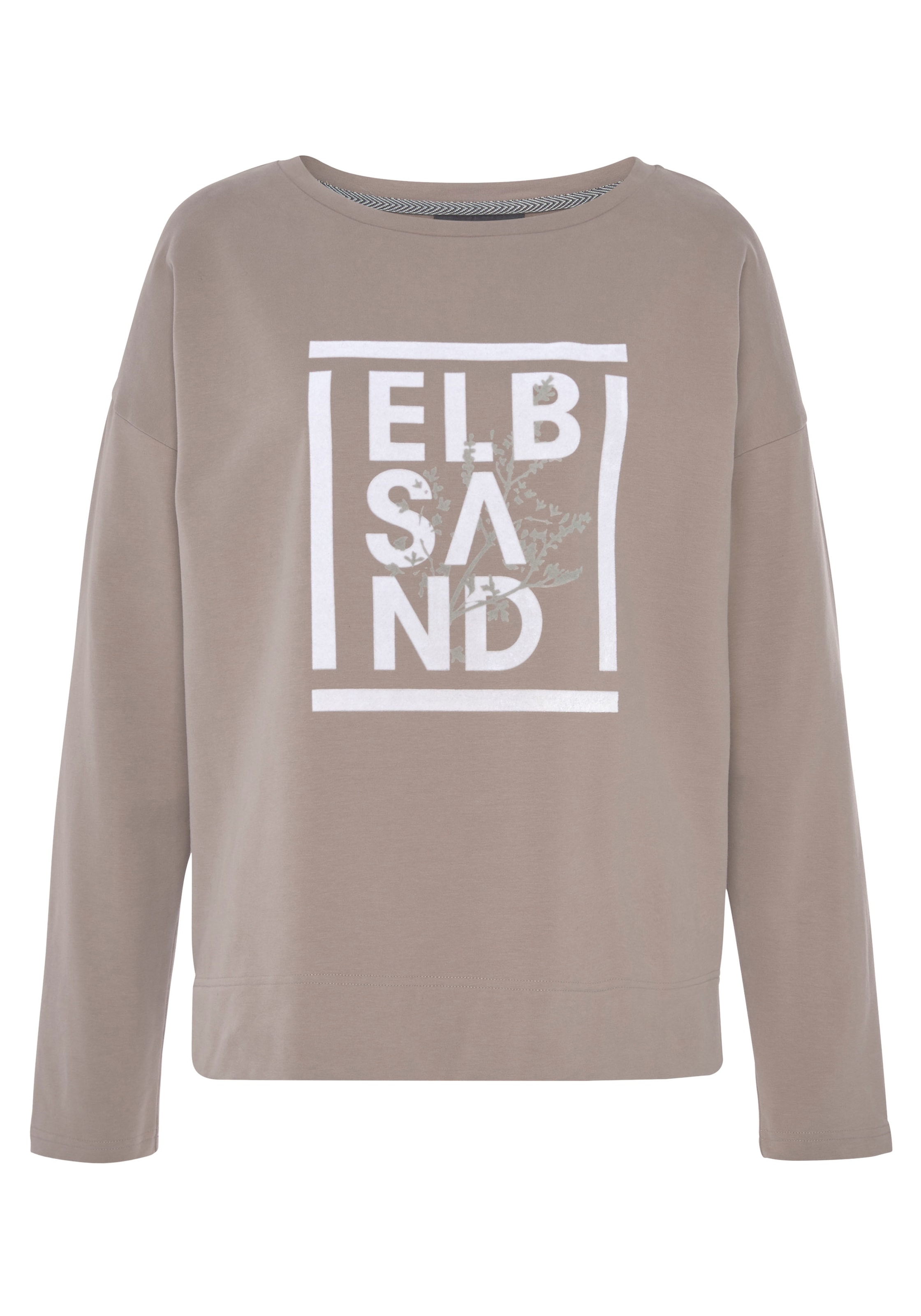 Elbsand Sweatshirt, mit Frontprint, sportlicher Sweater aus elastischer Baumwolle