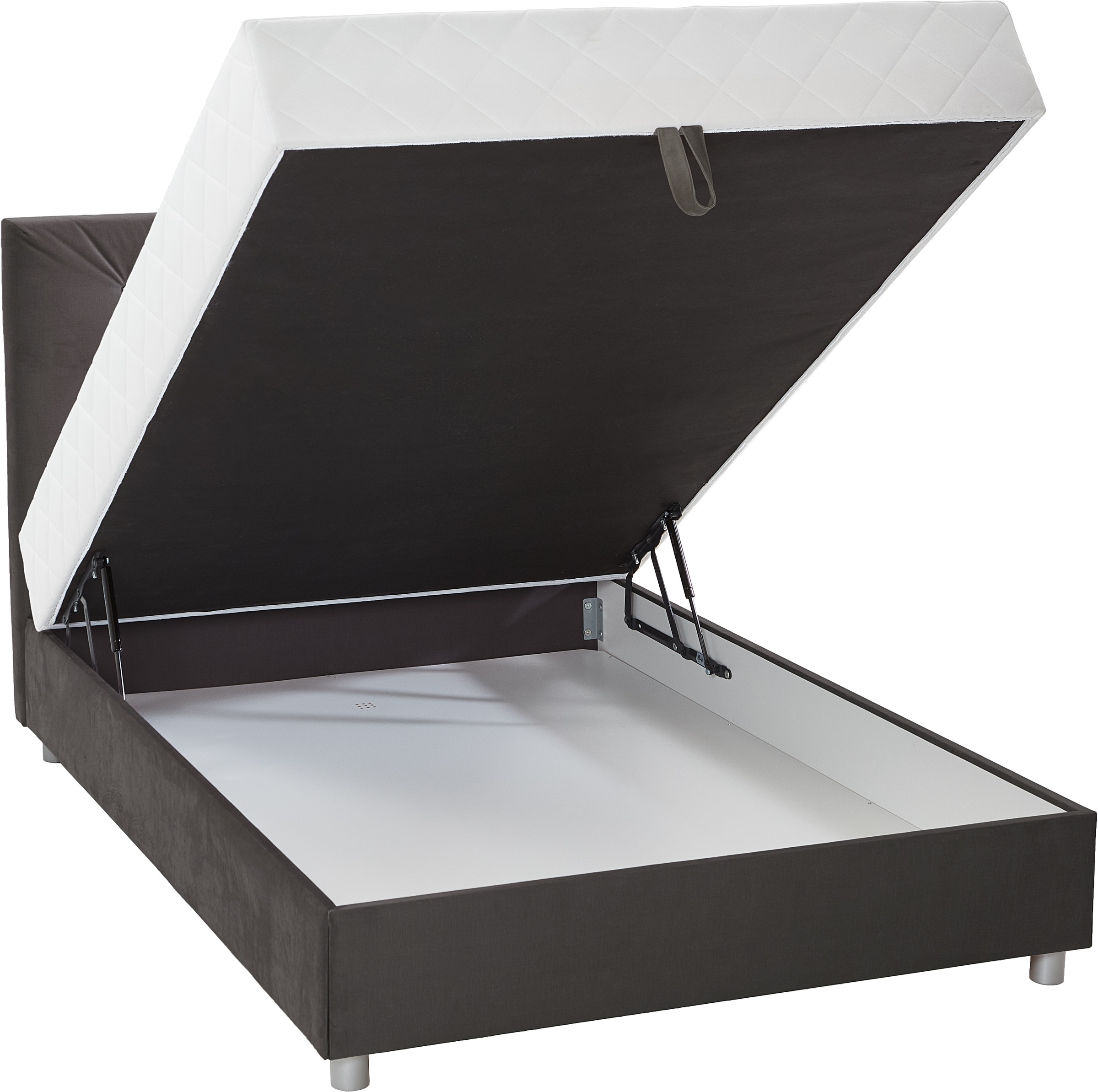 ATLANTIC home collection Boxbett »CELIA im hochwertiger Samtoptik«, mit Taschen-Federkernmatratze, Bettkasten und Strass-Steinen