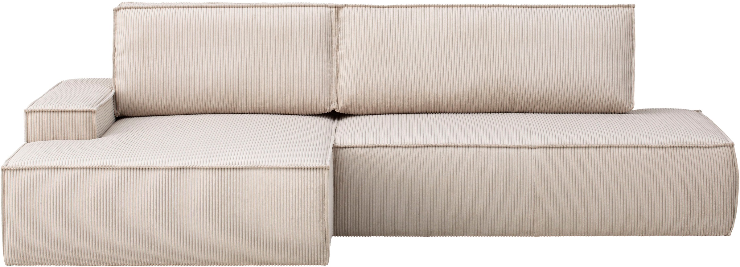 Home affaire Ecksofa "SHERWOOD, Schlafsofa in L-Form offen (275cm), Cord, L günstig online kaufen