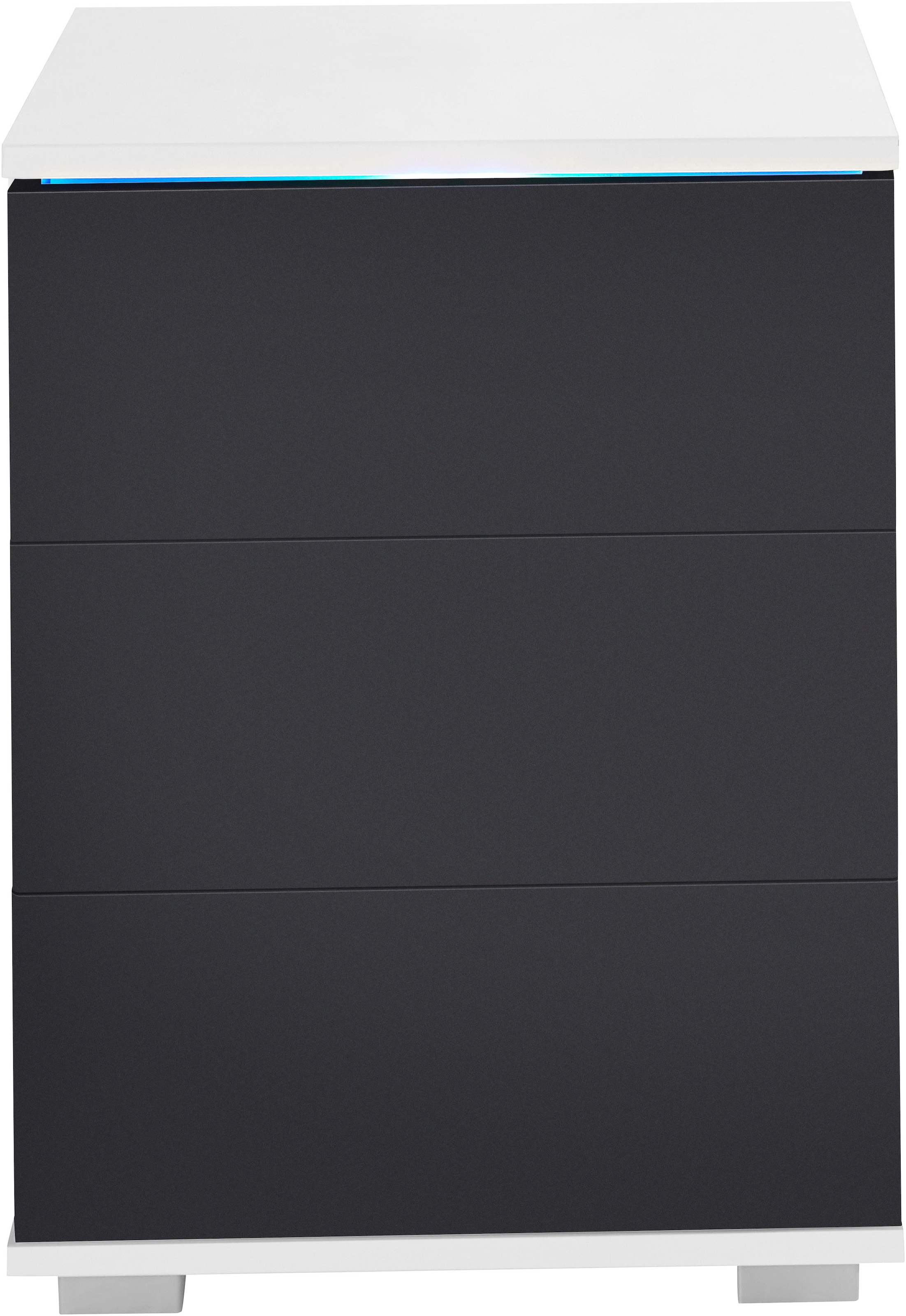 priess Nachtkommode, mit LED-Beleuchtung und Push-to-open