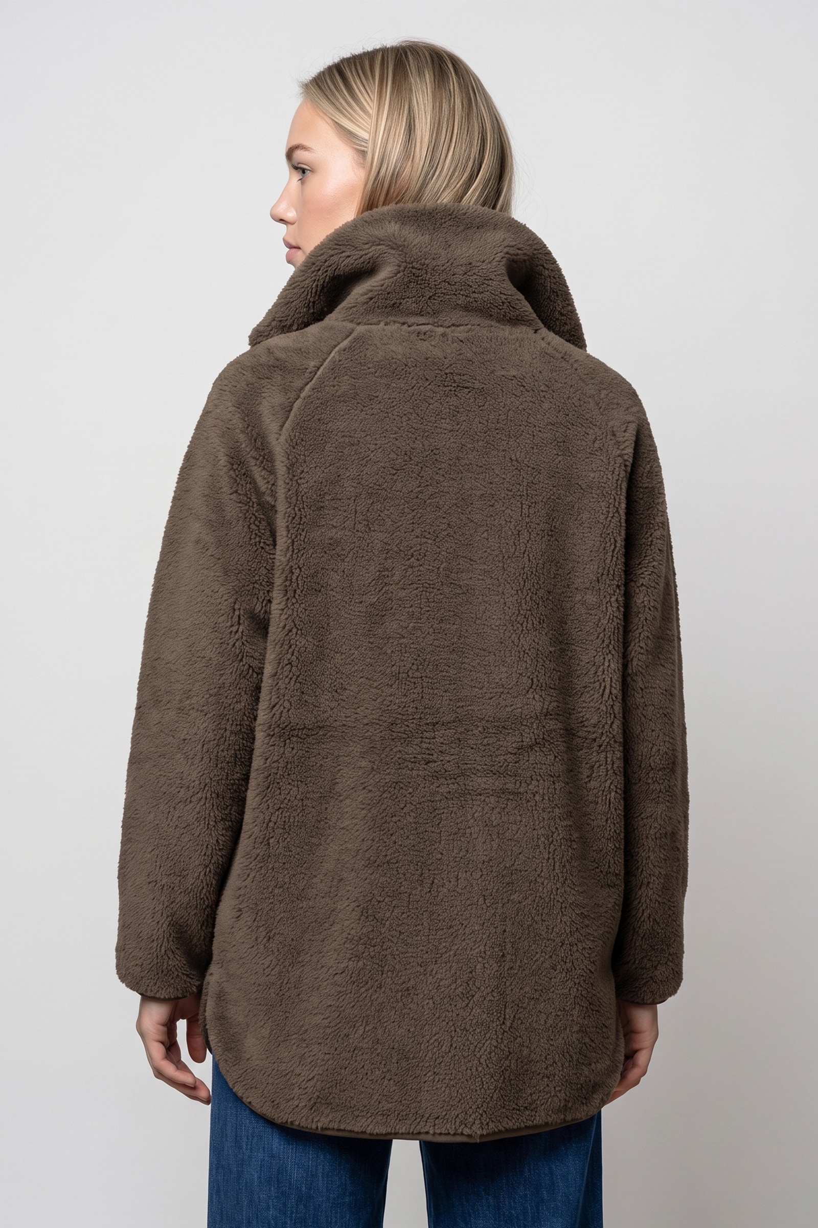 Alife & Kickin Fellimitatjacke »Damen SariaAK T Übergangsjacke, Jacke« Dichter Teddyfleece, hoher Stehkragen, zwei aufgesetzte Taschen