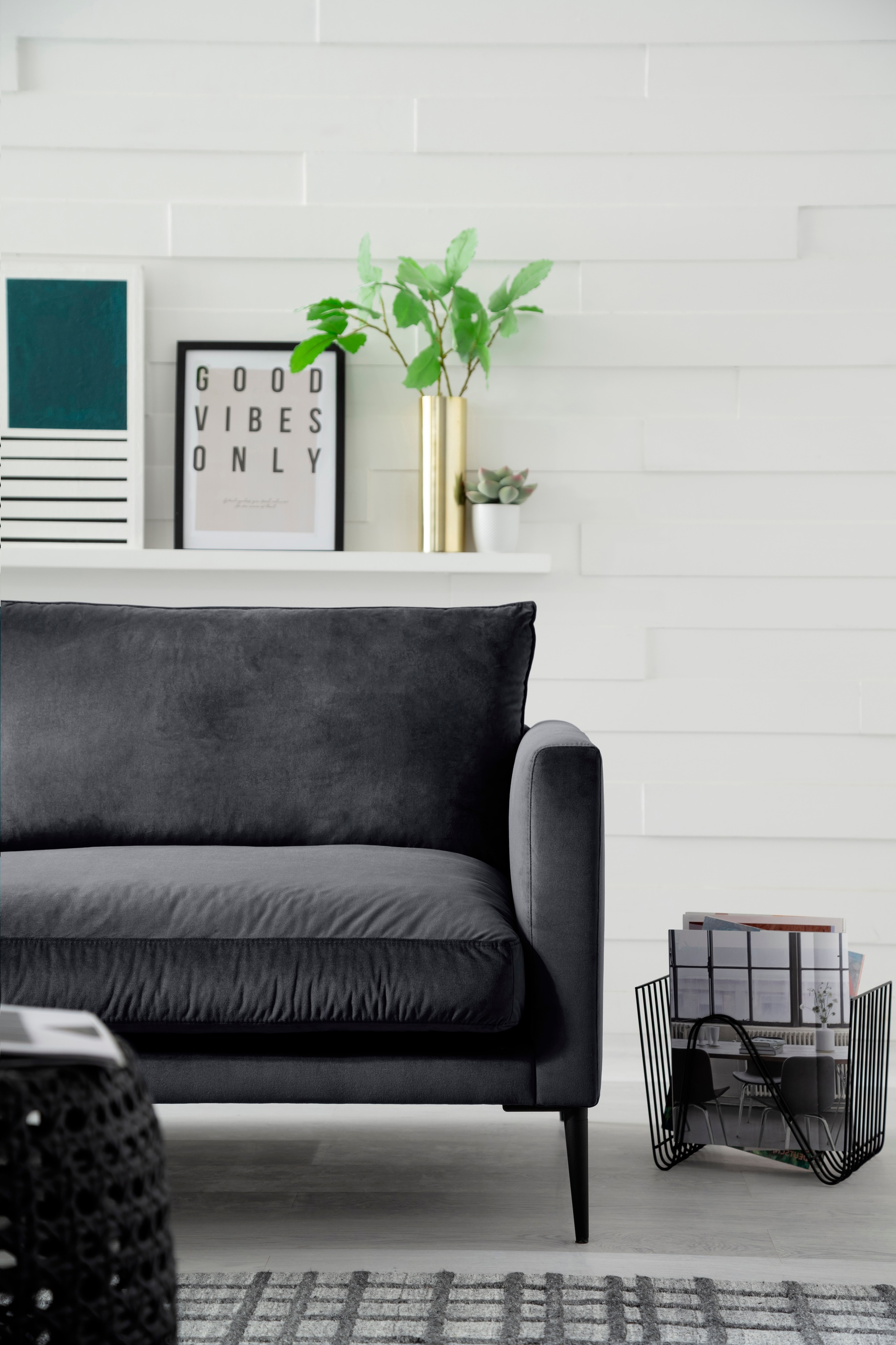Trends by HG Polsterecke »Svea L-Form«, Recamiere rechts oder links, mit Metallfuß, frei im Raum stellbar