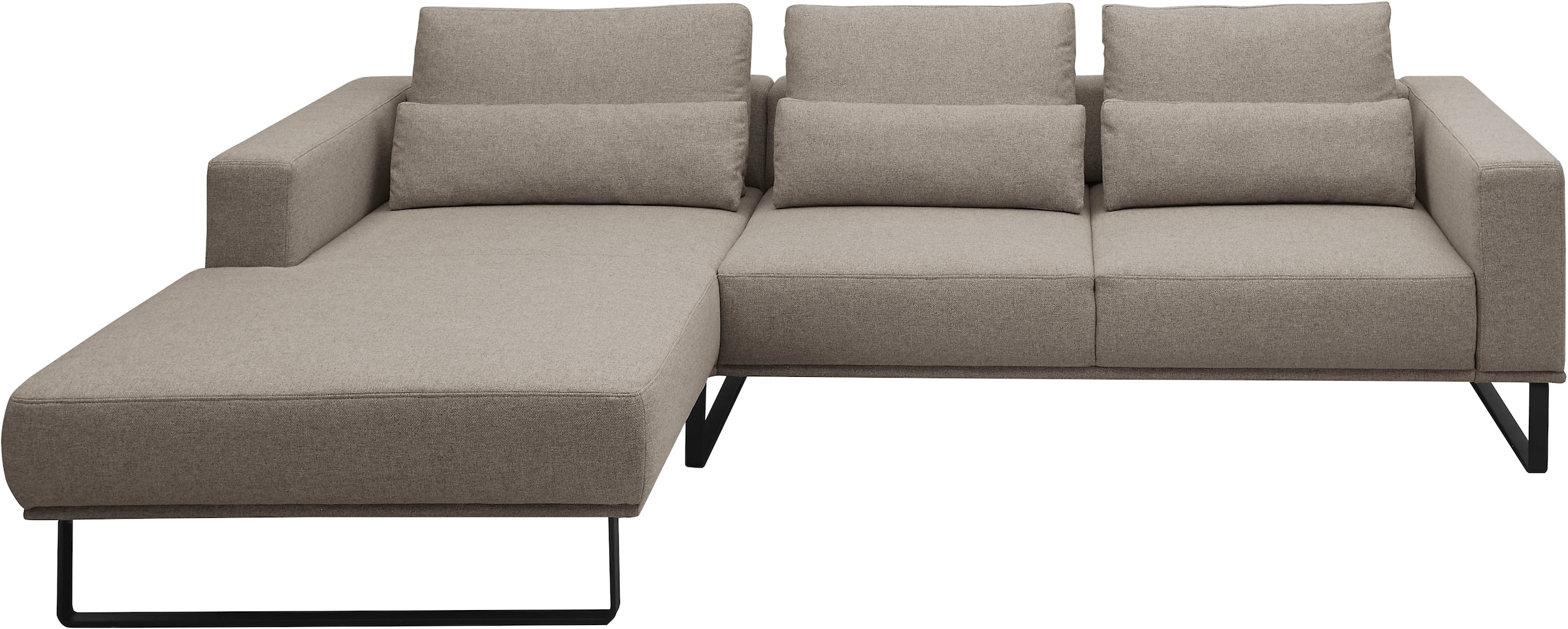 Musterring Ecksofa "JustB PM100" Mit schwarzen Metallkufen und 292 cm Breite - 6 Farben wählbar
