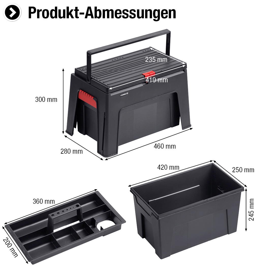 meister Tritthocker »3 in 1«, 46x28x30 cm