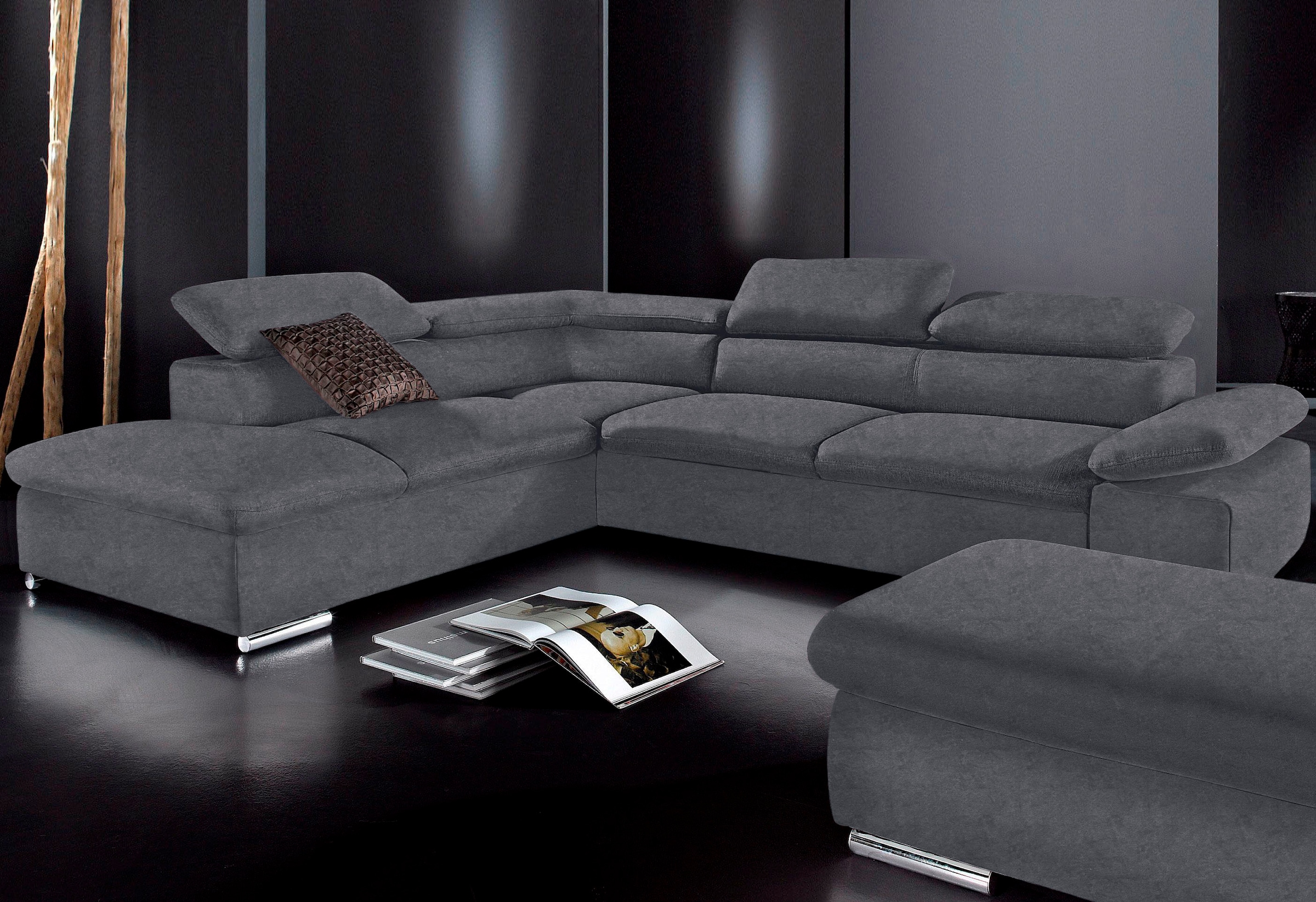 sit&more Ecksofa "Alcudia L-Form, B: 272 cm, Arm- und Kopfteilverstellung, Eckcouch" optional Schlaffunktion, Komfortsitz