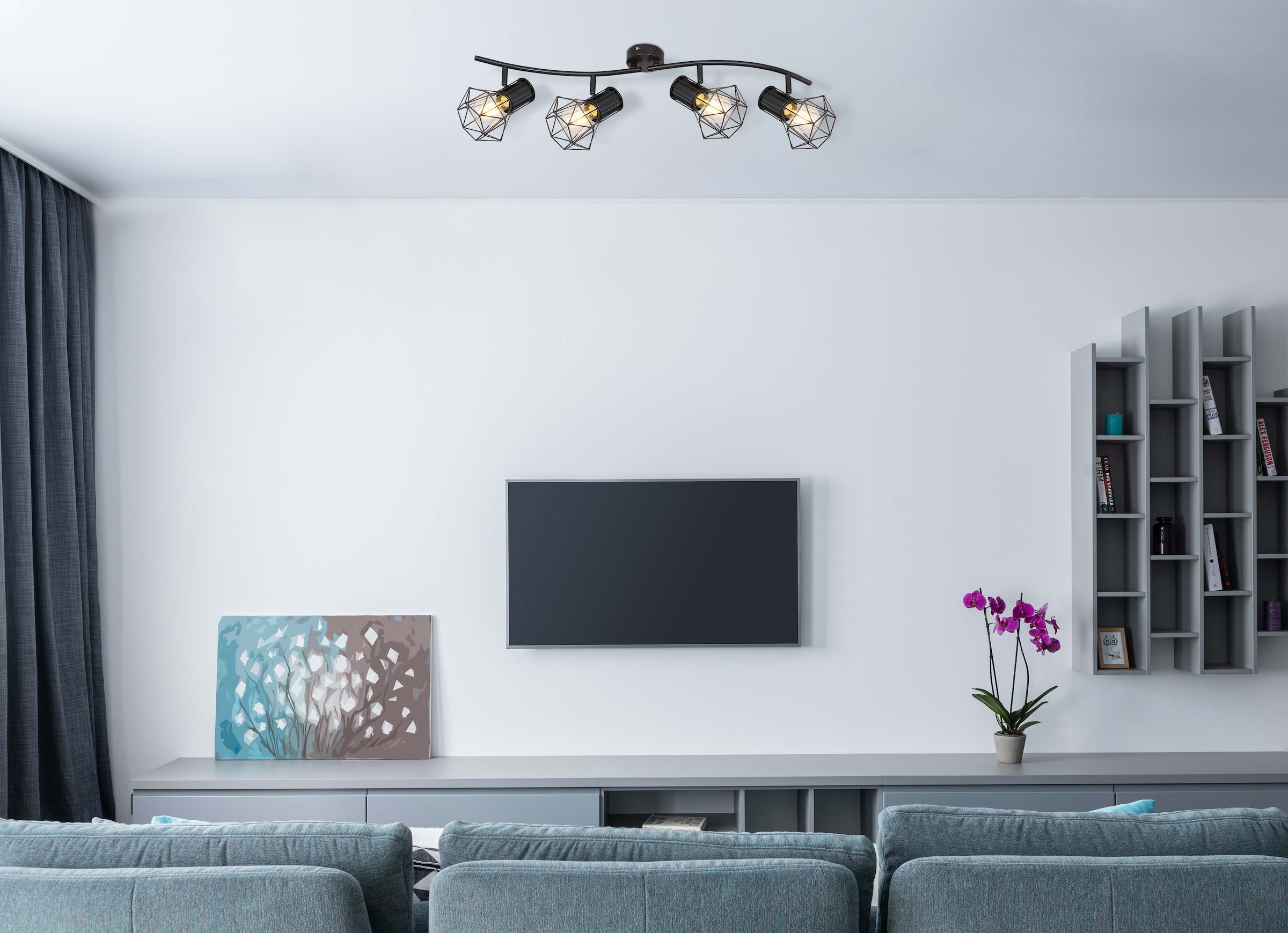 GLOBO LIGHTING Deckenspot »PRISKA« E27 1 Stk. Strahler Schwarz, beweglich, E27