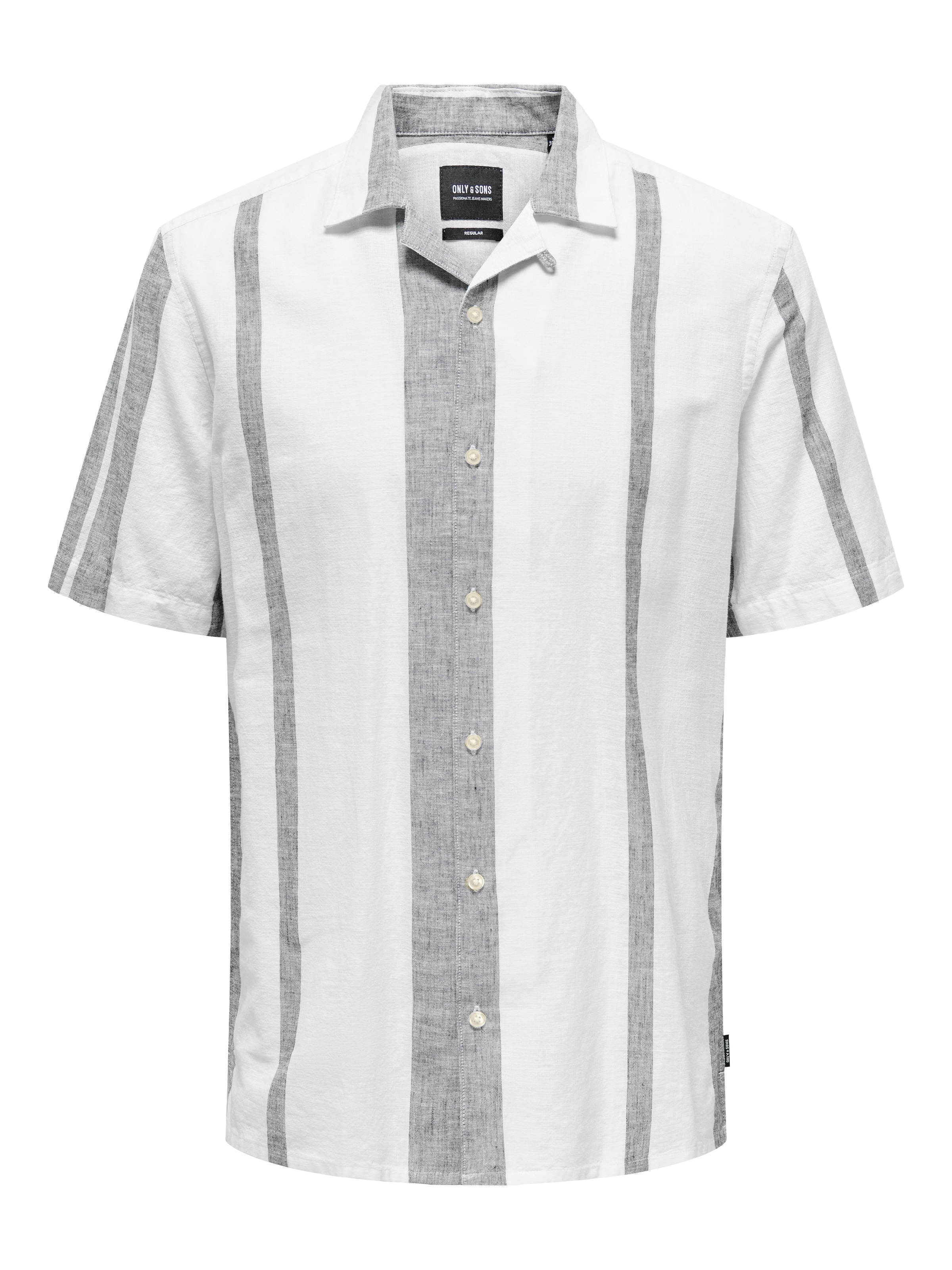 ONLY & SONS Kurzarmhemd »ONSCAIDEN SS STRIPE LINEN RESORT NOOS«