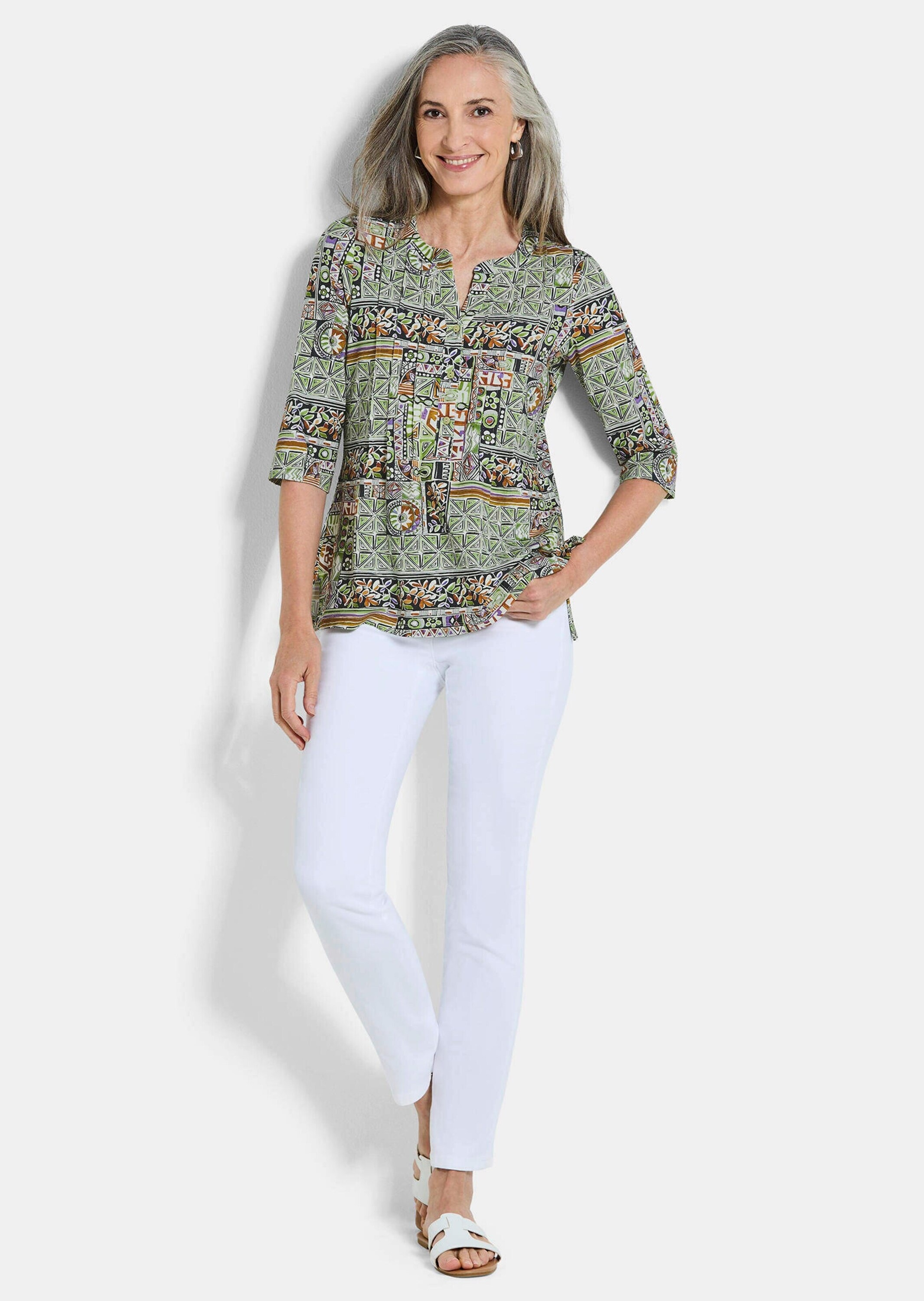 GOLDNER Tunika "Sommertunika mit Biesen" stretchbequemer Viskosejersey günstig online kaufen