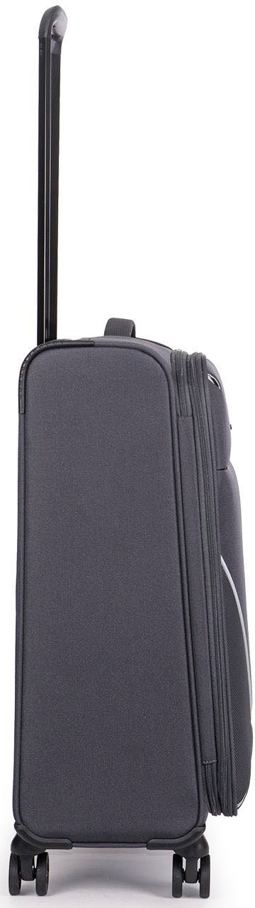 Stratic Weichgepäck-Trolley »Strong M, anthracite«, 4 Rollen, Reisekoffer großer Koffer Aufgabegepäck TSA-Schloss