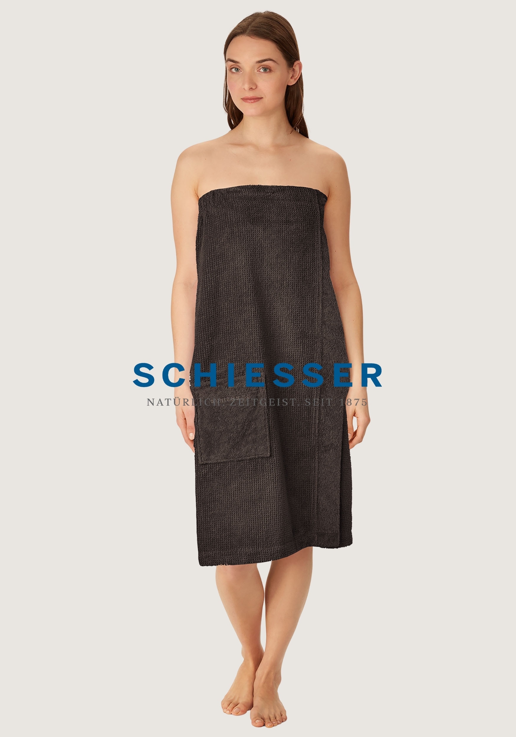 Schiesser Sarong »Saunakilt Turin für Damen in angesagter Reiskornoptik« 1 Stk. tlg., Made in Green