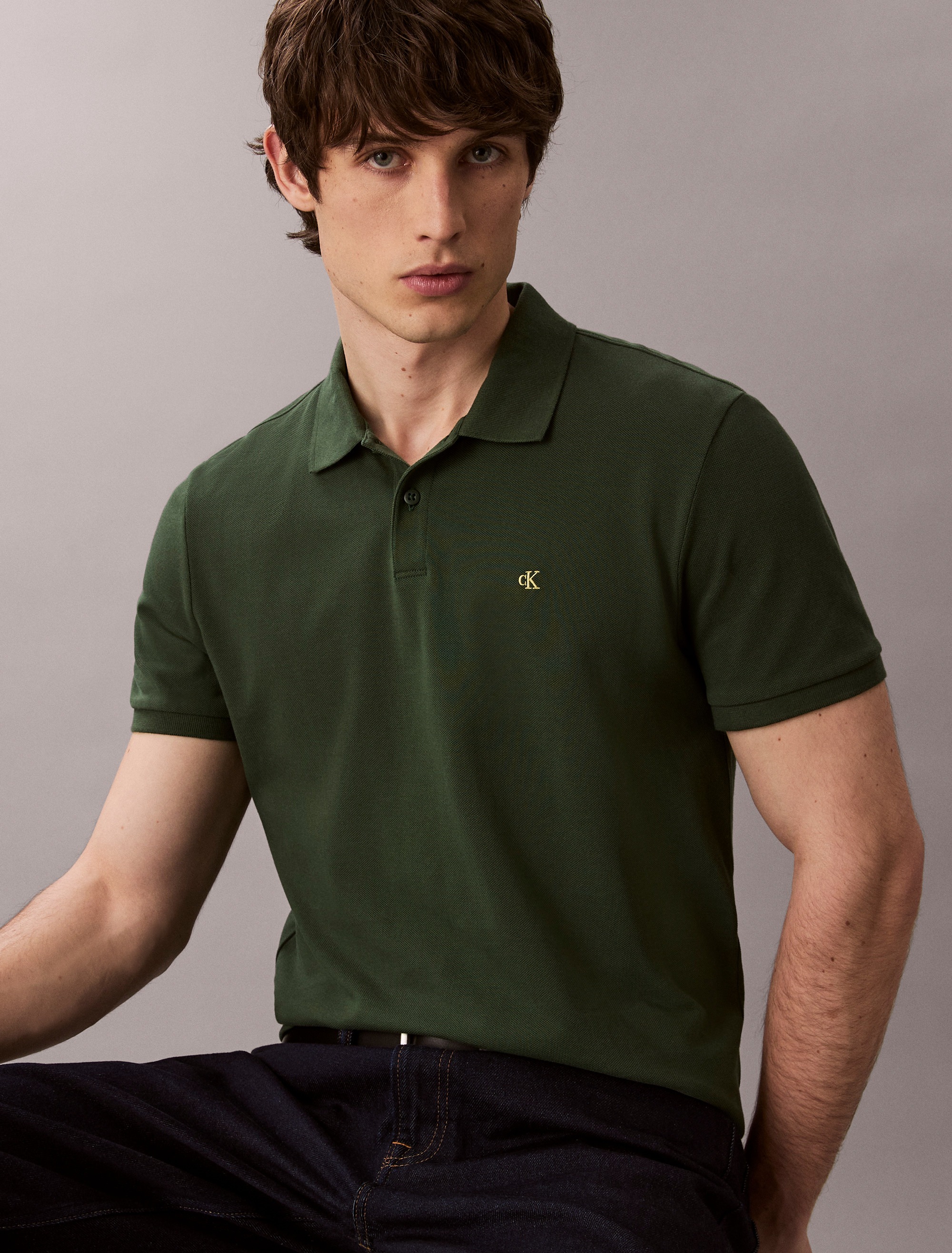 Calvin Klein Jeans Poloshirt »SS CASUAL PIQUE CLASSIC POLO«, Mit Rundhalsausschnitt