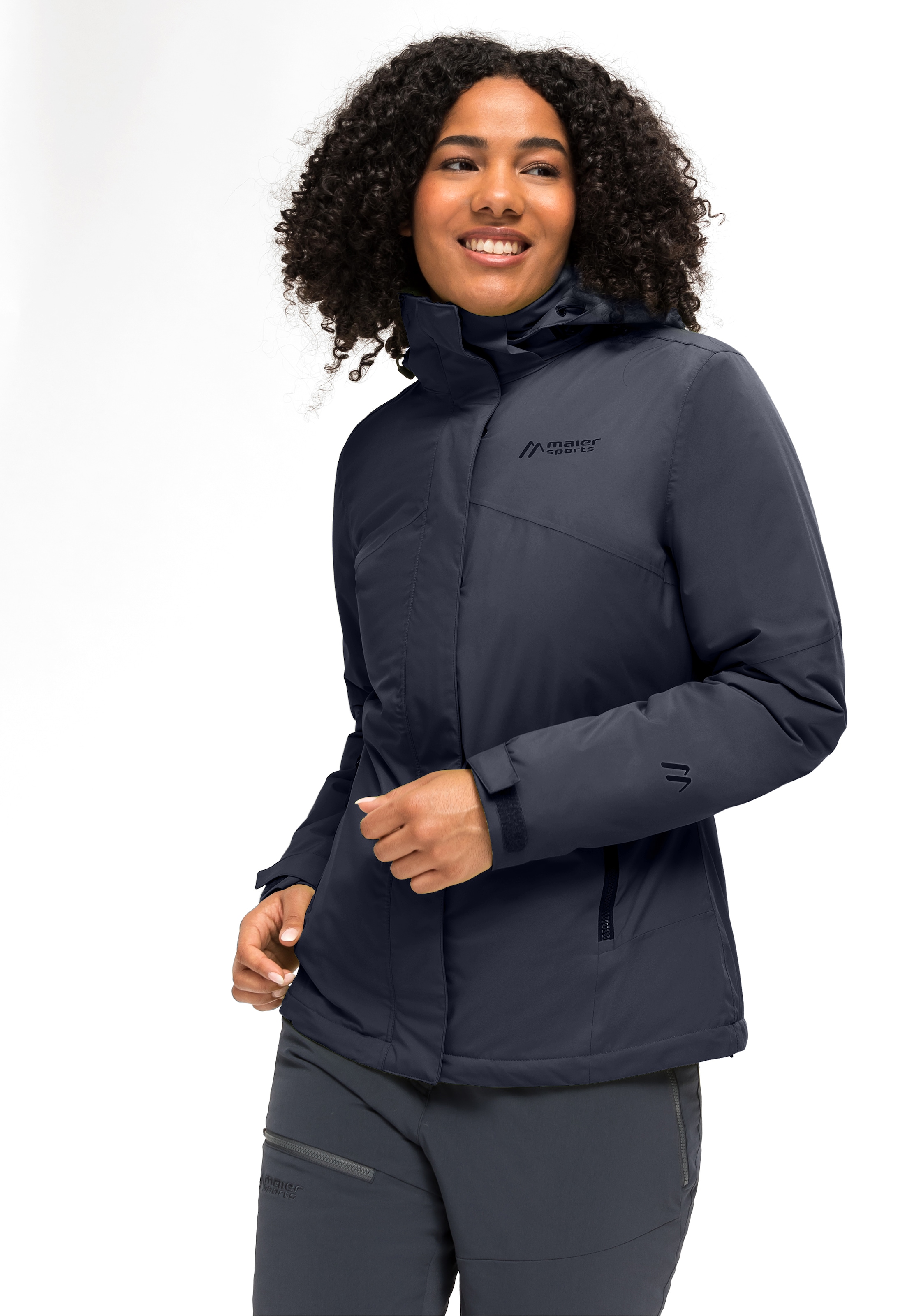 Maier Sports Funktionsjacke »Metor Therm Rec W« warme Damen Jacke mit Kapuze, Winterjacke wasserdicht atmungsaktiv