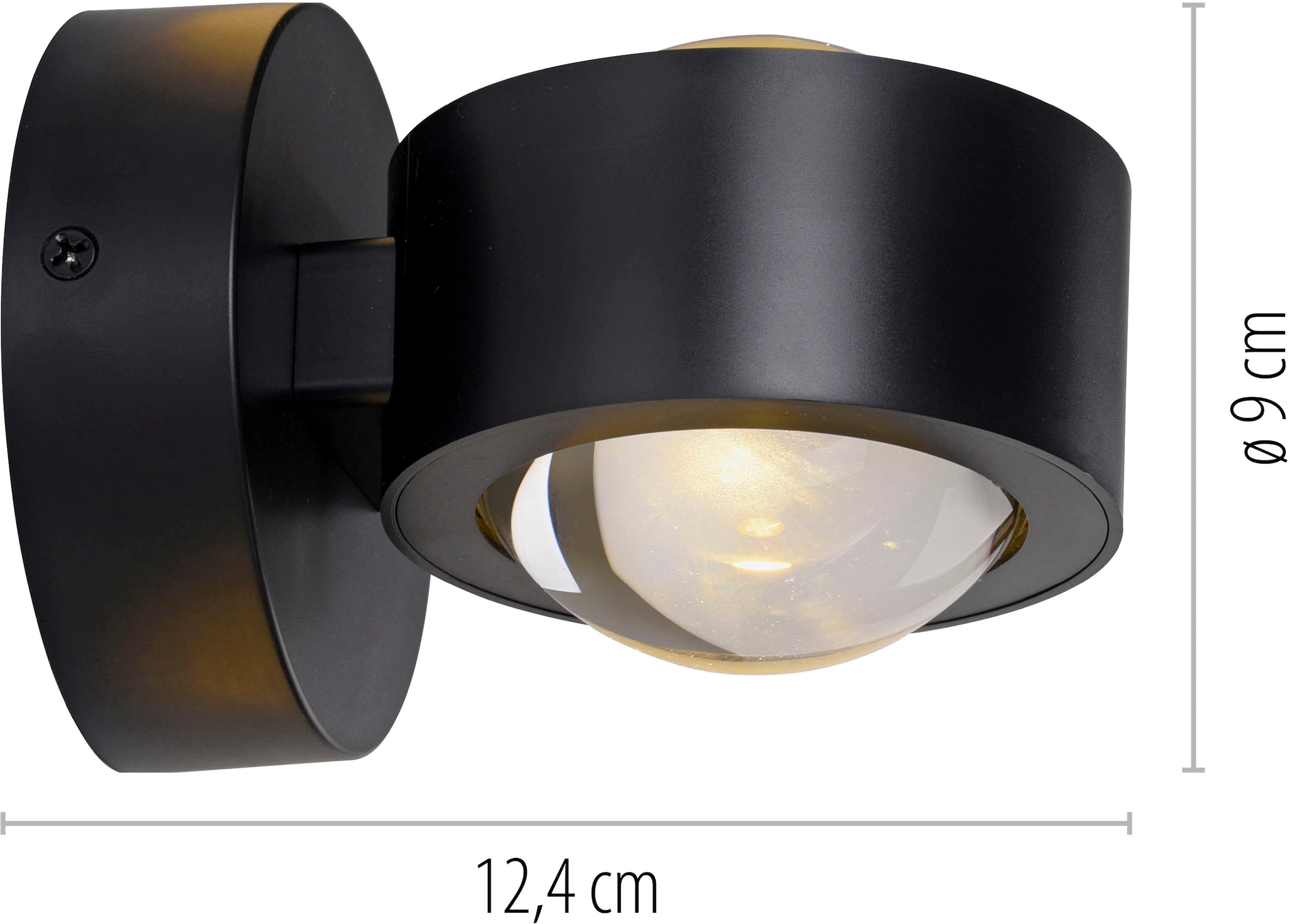 JUST LIGHT LED Wandleuchte »AKKU-CHIA« LED-Board 1 Stk. Warmweiß Akkubetrieben inkl. USB-Ladekabel, 5 Stufen Dimmung + Timerfunktion