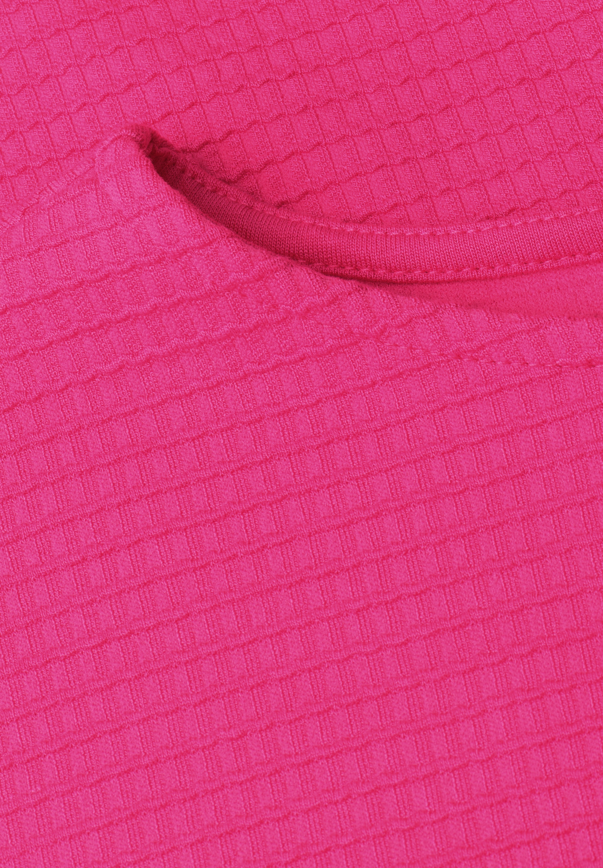 STREET ONE Kurzarmshirt Sommershirt in Struktur-Optik