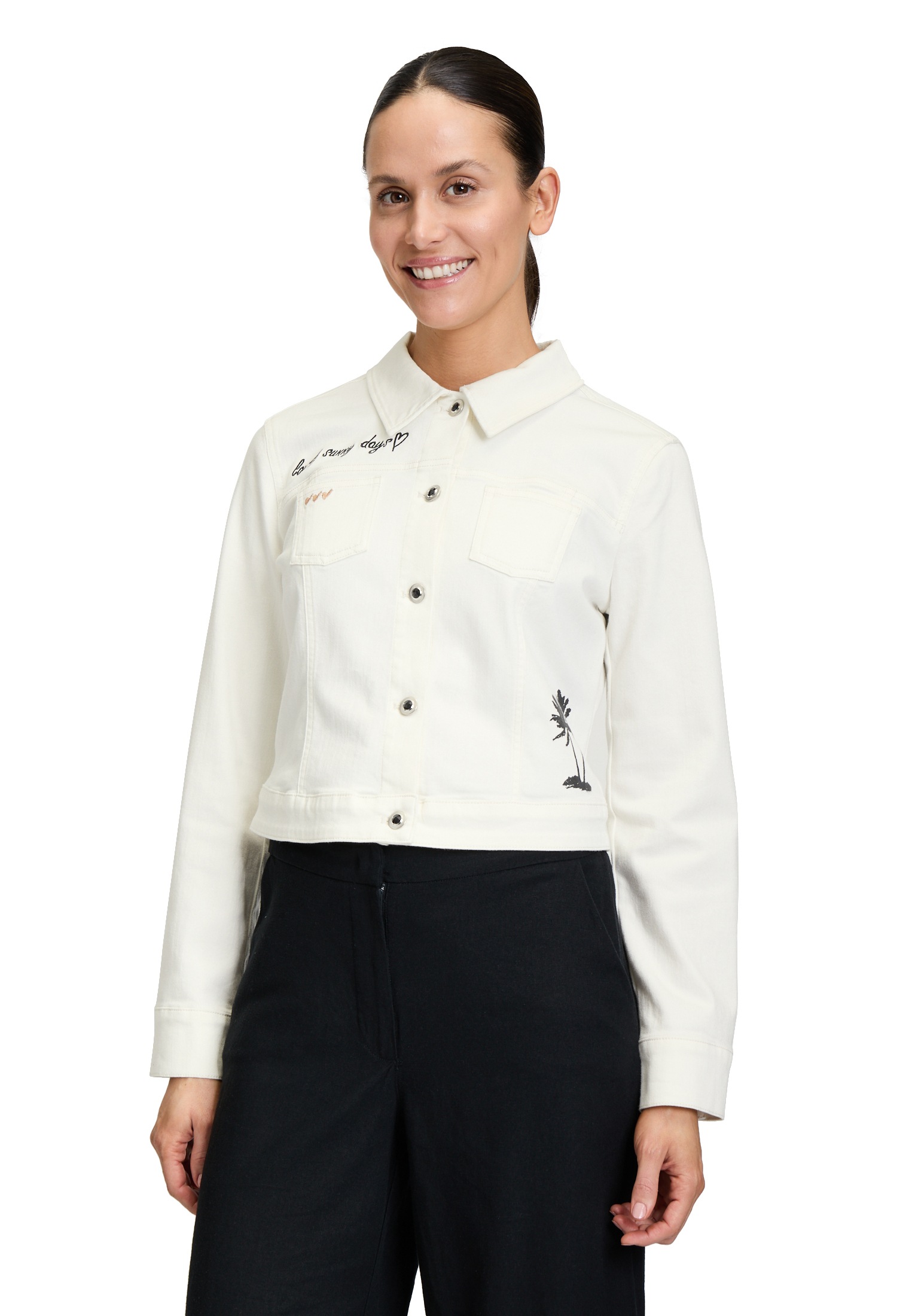 Betty Barclay Jackenblazer "Betty Barclay Damen Jeansjacke langarm", Sticke günstig online kaufen