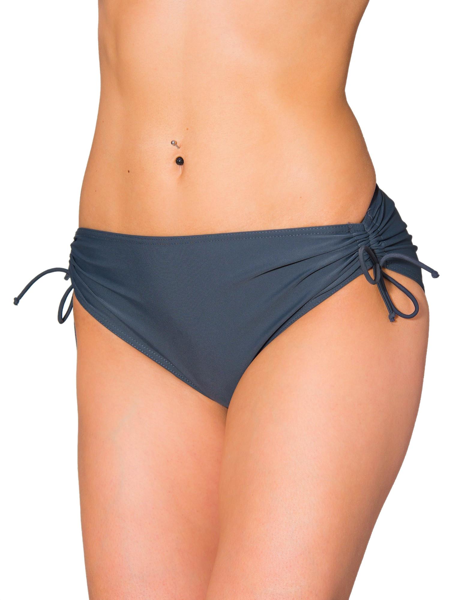AQUARTI Bikini-Hose "Bikinihose Aquarti Damen Bikinihose mit Raffung und Schnüren"