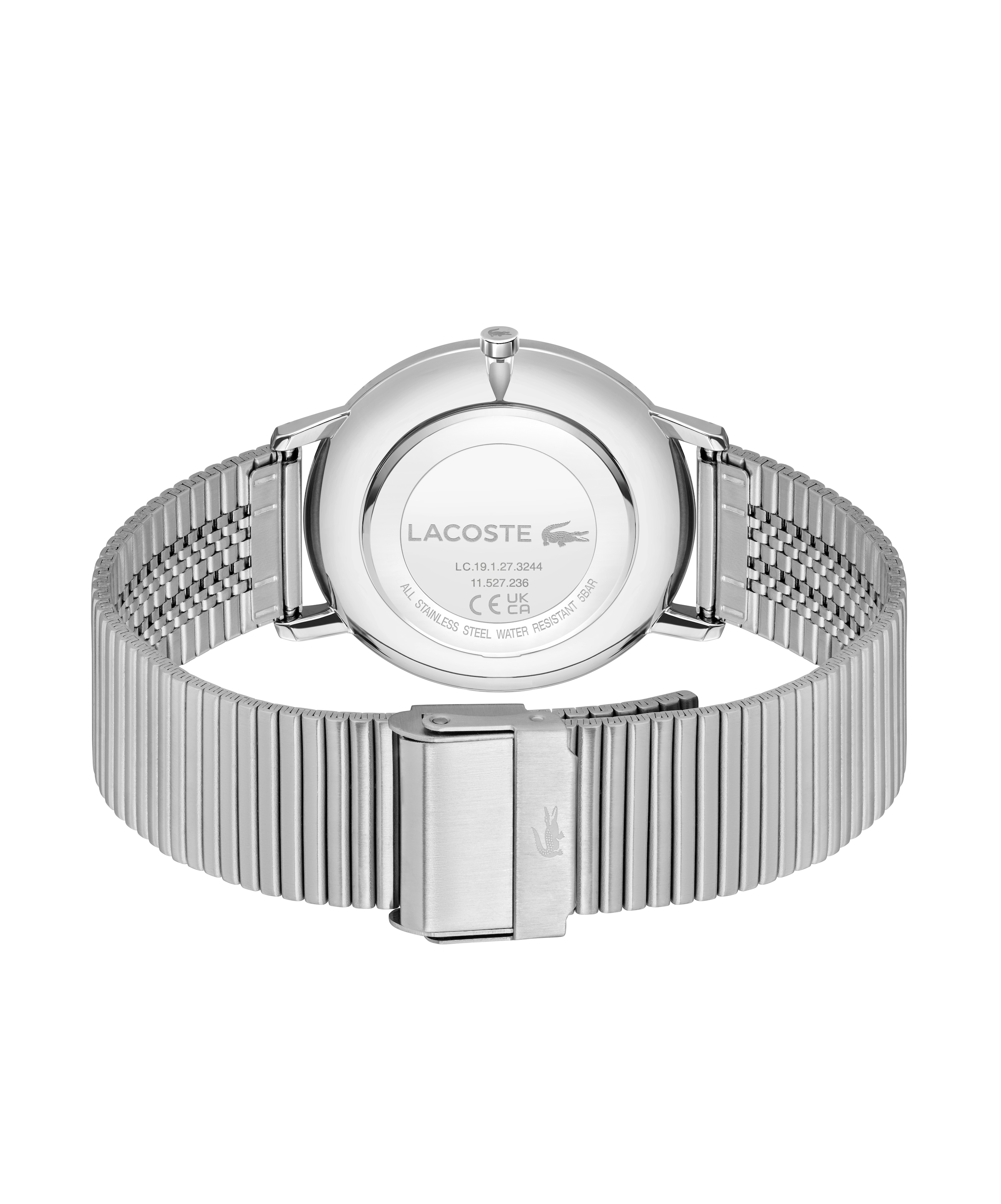 Lacoste Quarzuhr »CROCORIGIN« Armbanduhr, Herrenuhr, Edelstahlarmband, analog