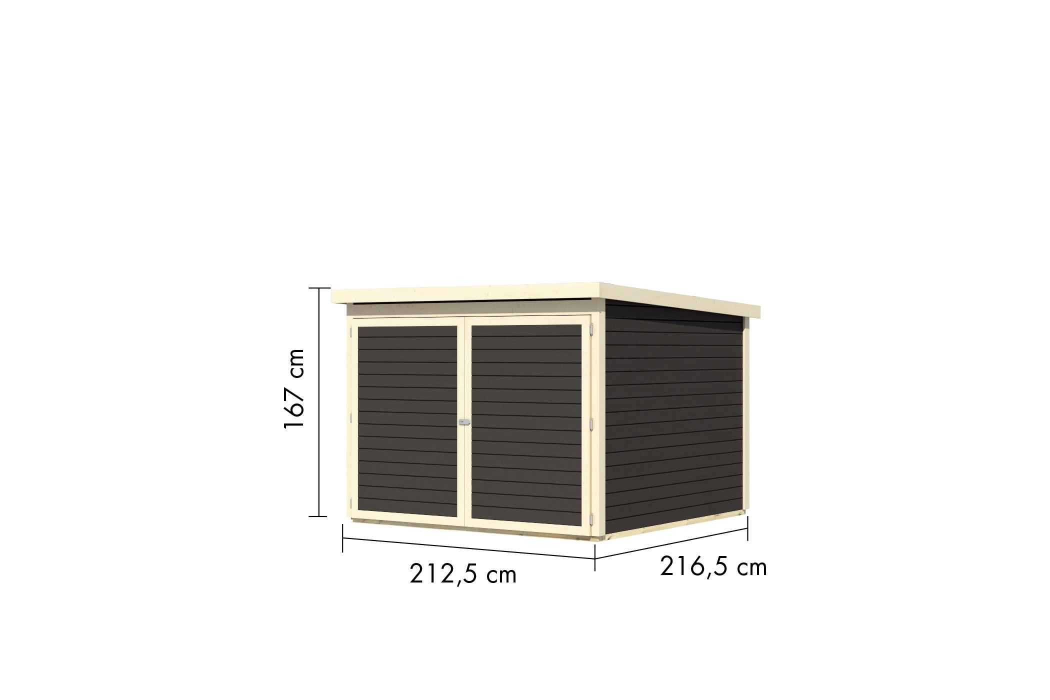 Karibu Fahrradbox »Fahrradgarage 4«, in verschiedenen Farben, BxTxH: 212,5x216,5x167 cm