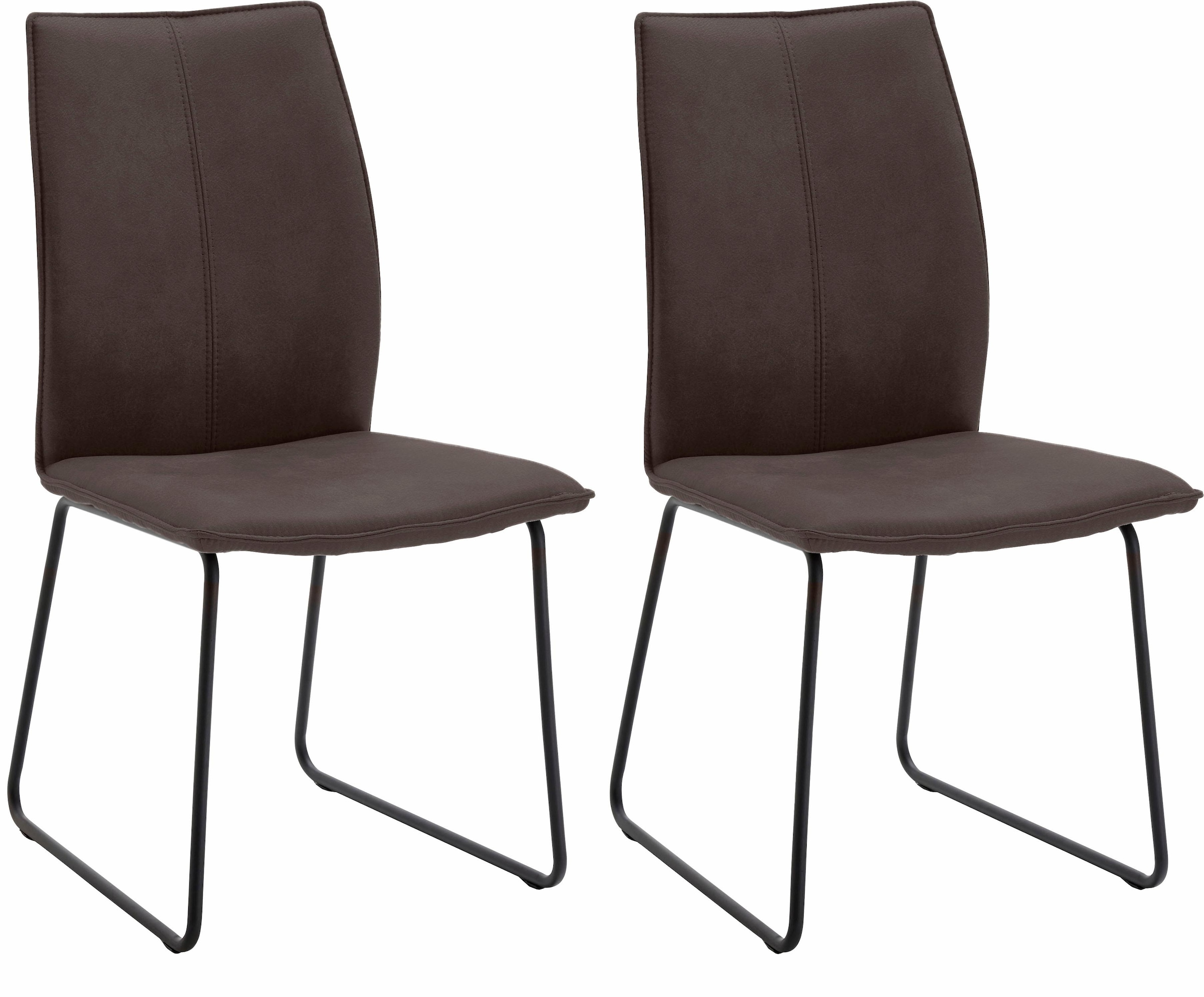 NIEHOFF SITZMÖBEL Polsterstuhl "Capri" (Set) 2 Stk. Leder PRISMA Kufengeste günstig online kaufen
