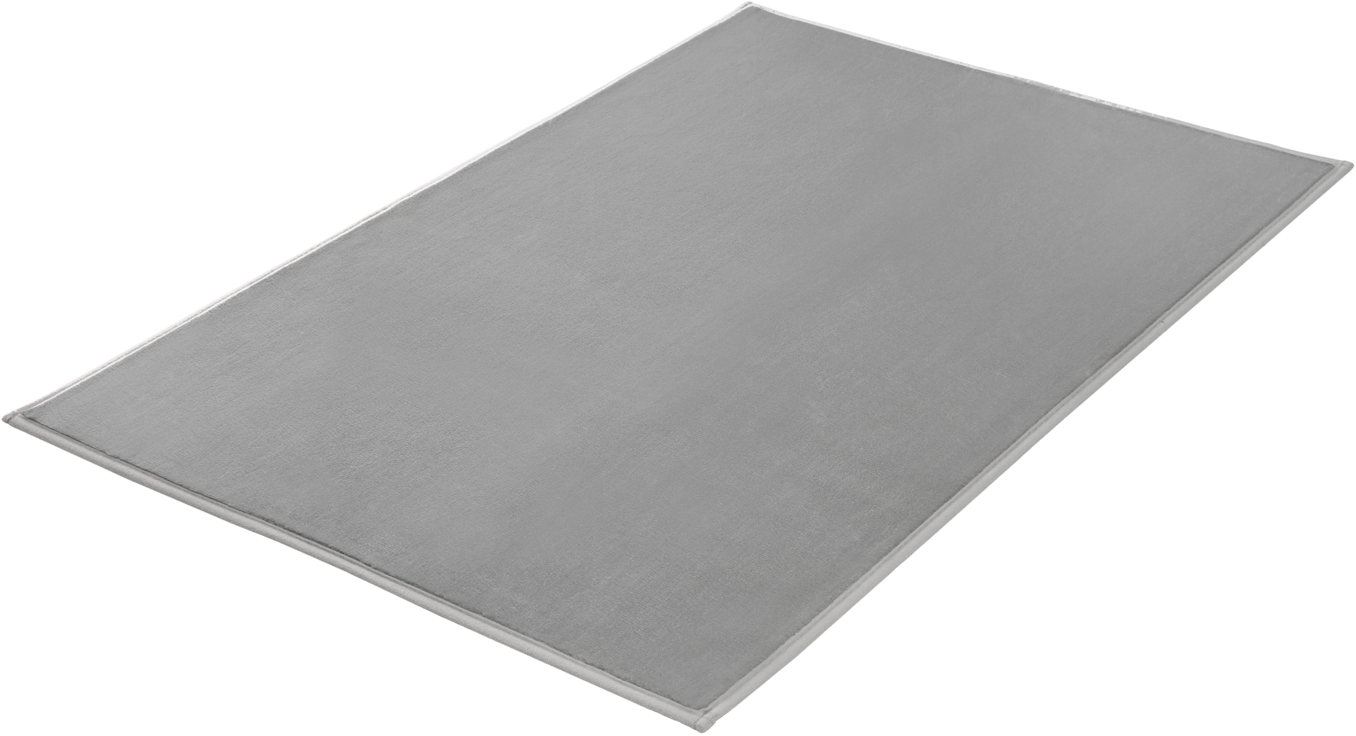 Kleine Wolke Badematte ""Velvet", Badvorleger, Badezimmer Teppich" Höhe 5 mm rutschhemmend beschichtet fußbodenheizungsgeeignet Badteppich, Uni Farben, Samt-Optik, leichter Schimmer