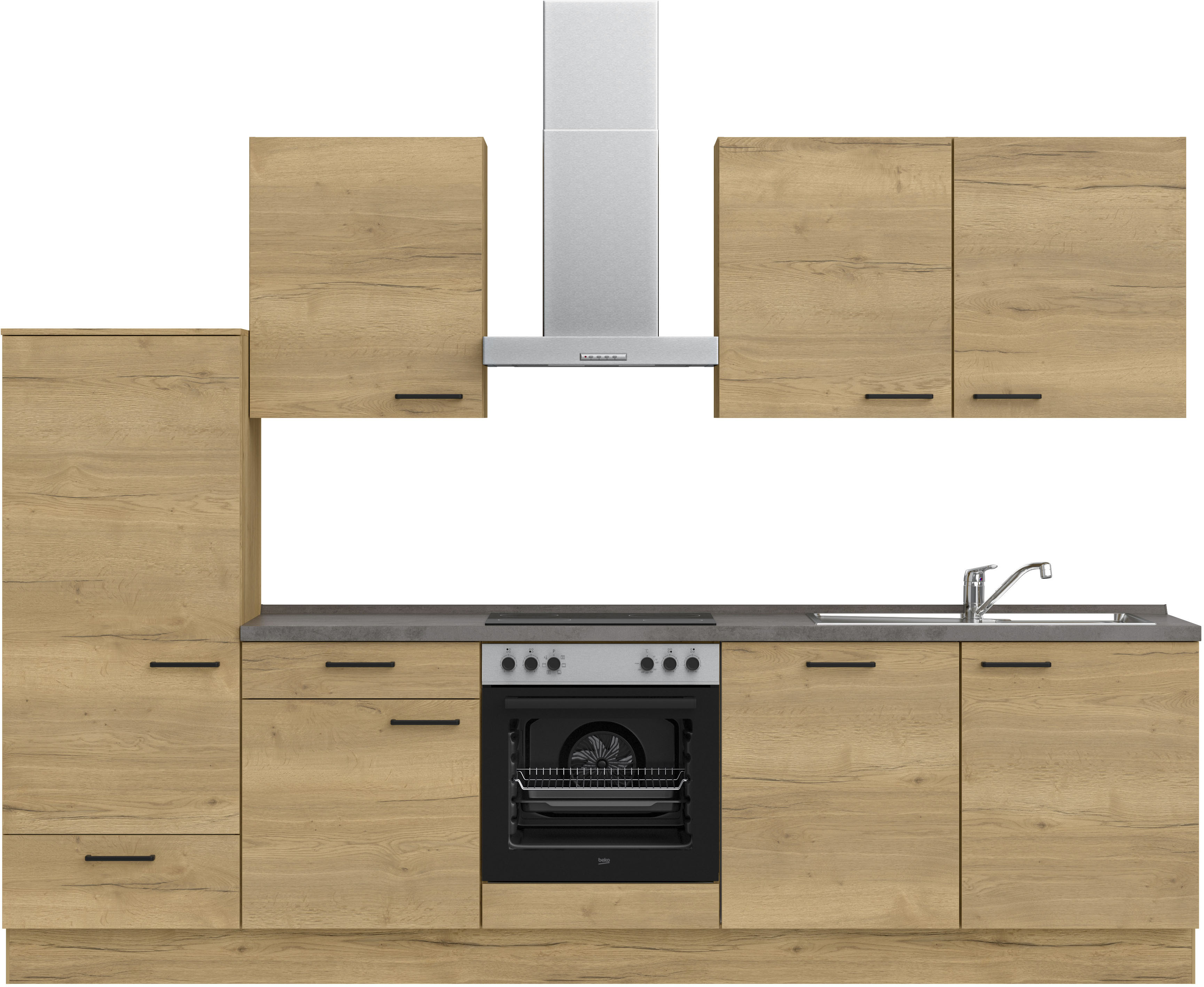 nobilia 1100000002199 ""Structura I", NEU: individuell anpassbar mit gratis Profi-Beratung" vormontiert, Breite 300 cm, Ausrichtung wählbar, wahlw. mit E-Geräten