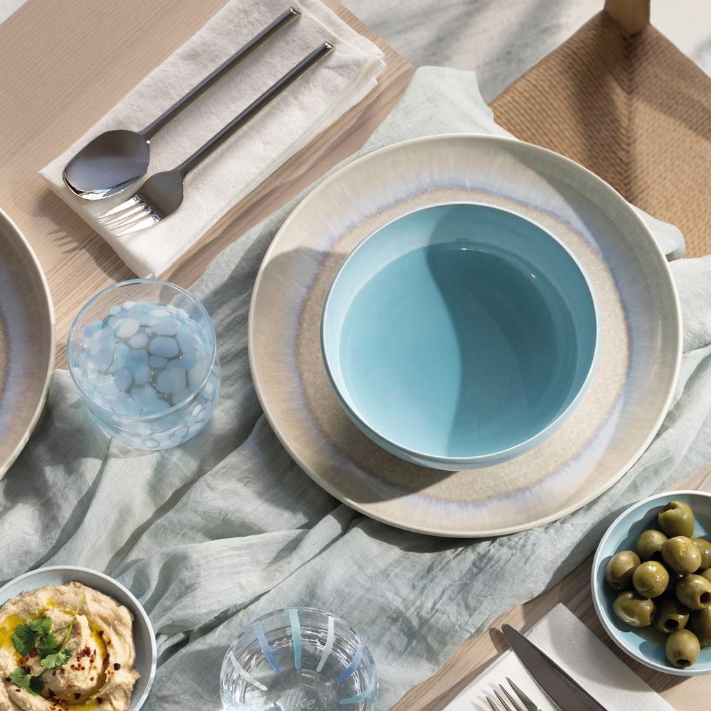 like. by Villeroy & Boch Schale »Salat-Set Perlemor Aqua 5er Set blau« 5 Spülmaschinengeeignet, Mikrowellengeeignet