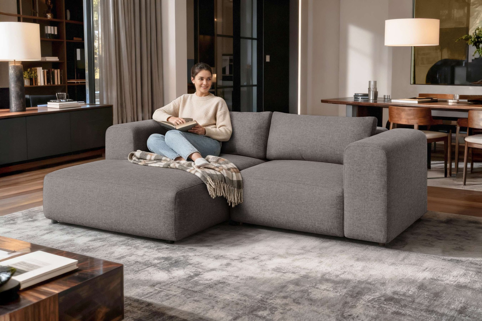 OTTO home Ecksofa "TIARRA Design-Sofa mit Ottomane recht/links bestellbar, günstig online kaufen