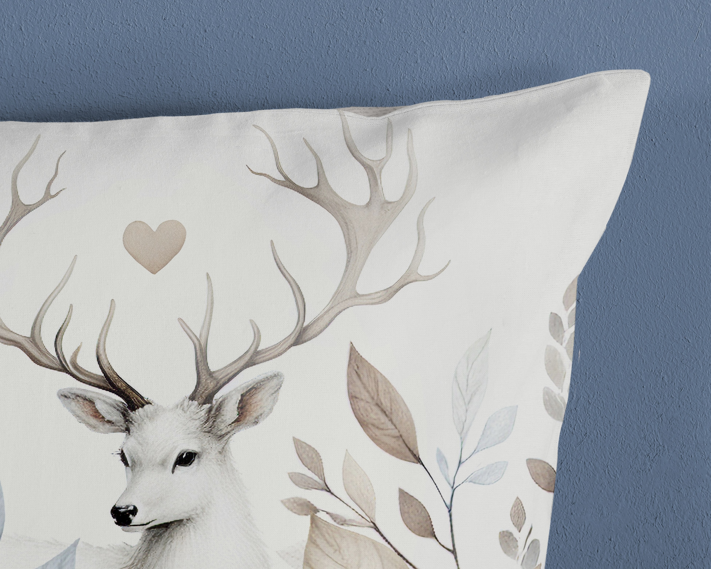 good morning Wendebettwäsche »Norda« 2 Stk. tlg. 100% Baumwolle, Renforcé, Reißverschluss, Wendeoptik, Hirsch, Reh