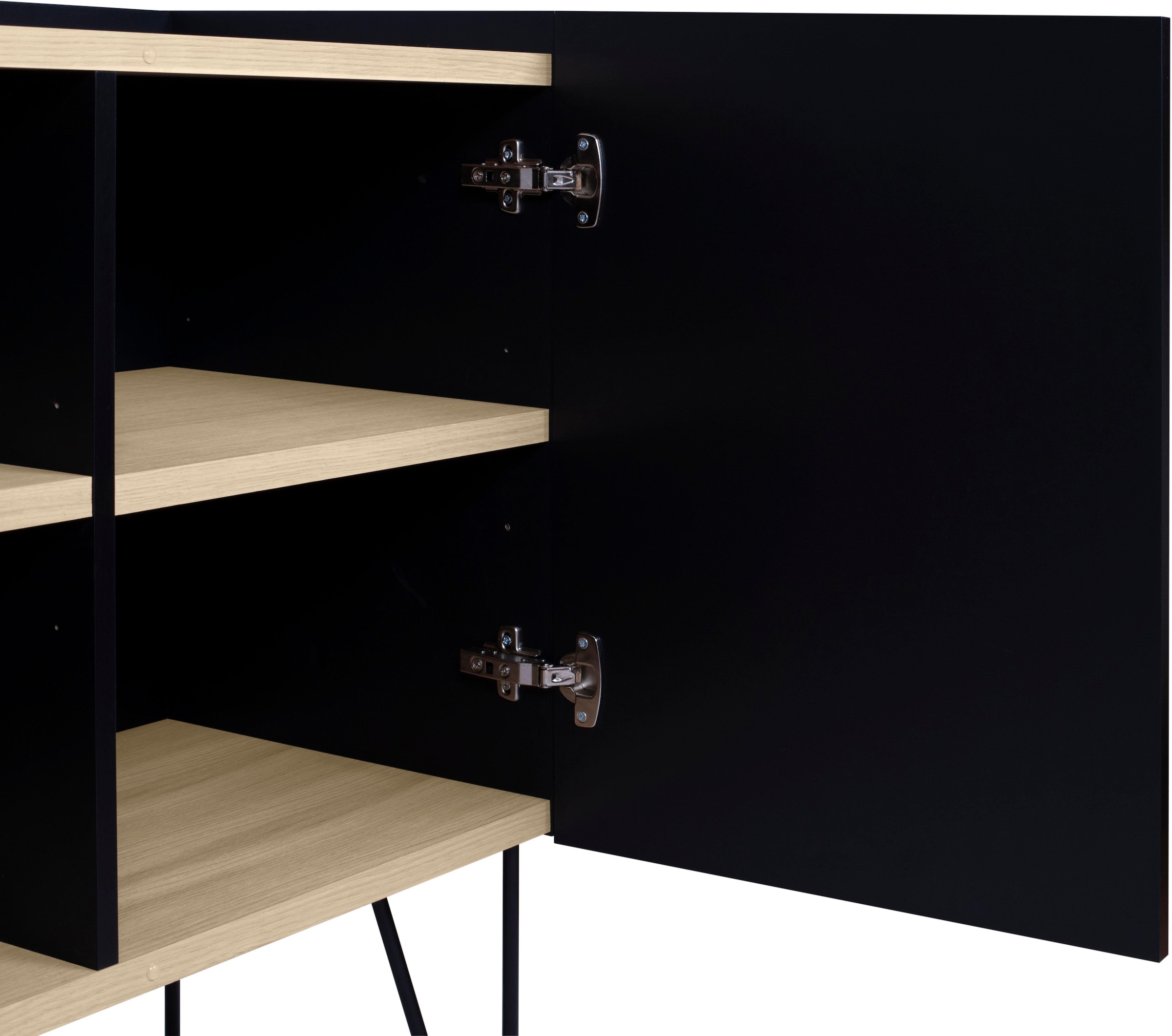 TemaHome Sideboard »Nina«, Kommode, schwarz lackiertes Metallgestell; Breite 180 cm