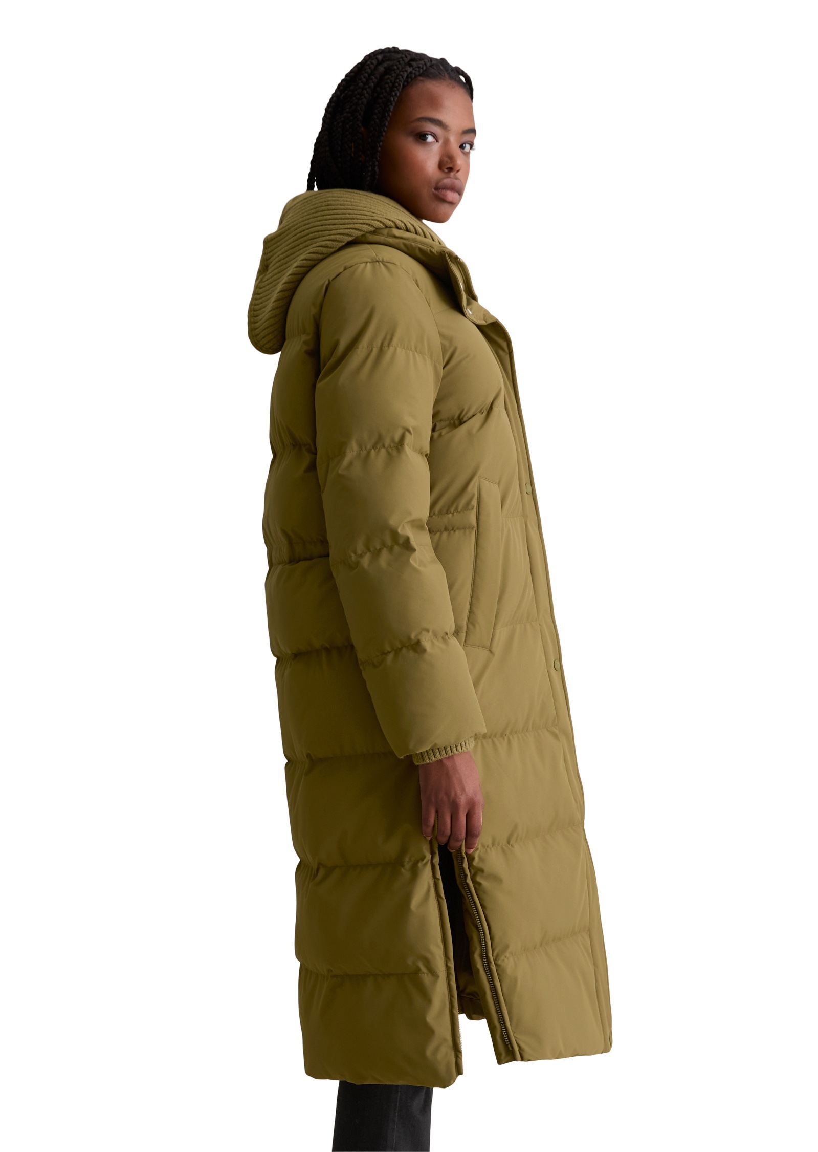 Marc O'Polo DENIM Steppmantel »mit abnehmbarer Strick-Kapuze«