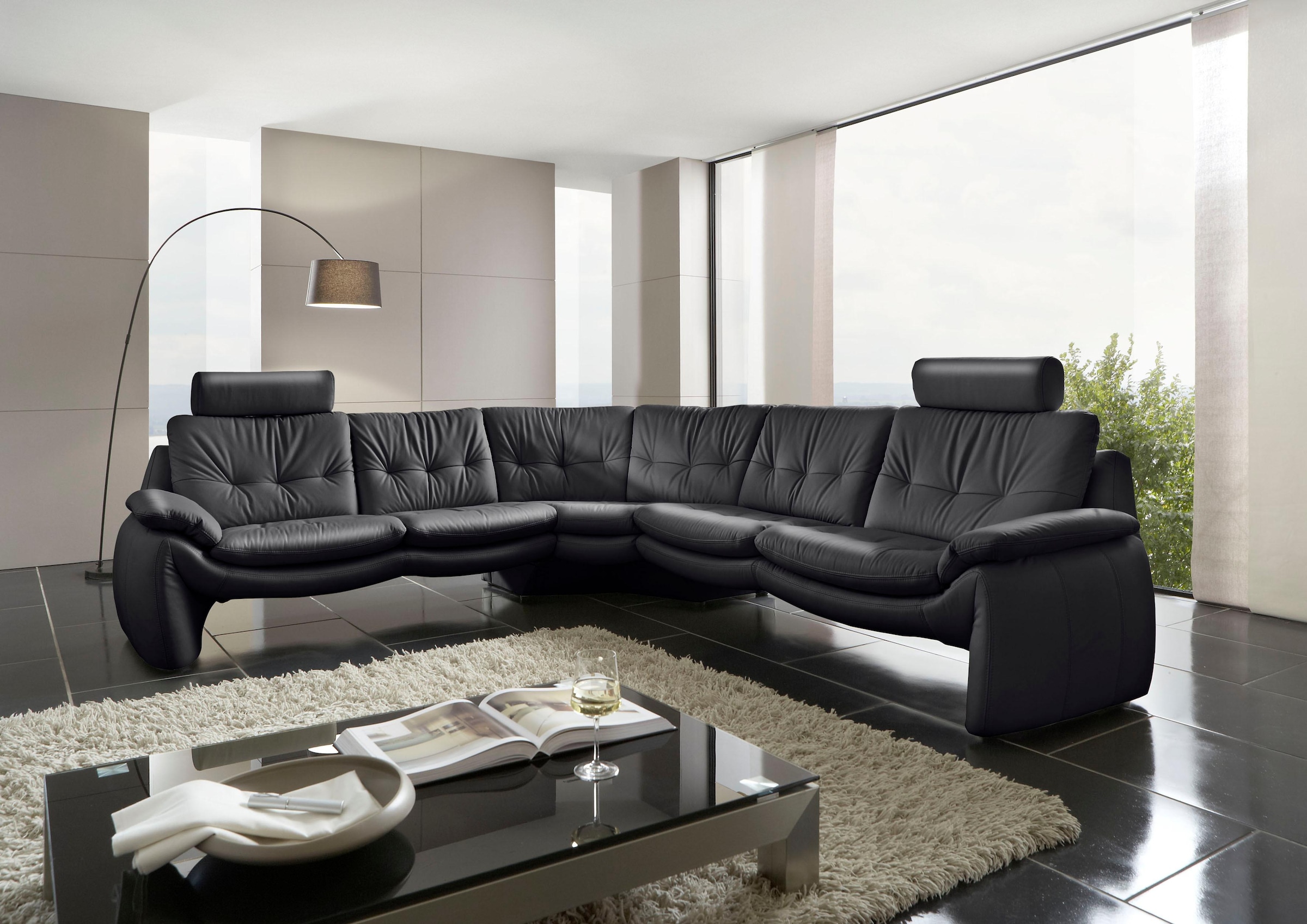 PLACES OF STYLE Ecksofa »Luna L-Form« in einzigartiger...