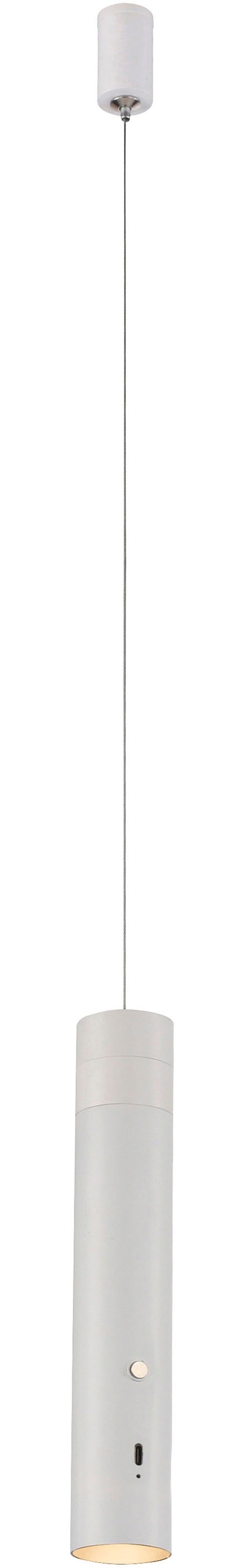 JUST LIGHT Pendelleuchte "ATTACH", weiß, 1, Ø 4cm, 1 Stk., Leuchten, Akkuleuchte, mobile Lichtlösung, Taschenlampe, Pendelleuchte 3