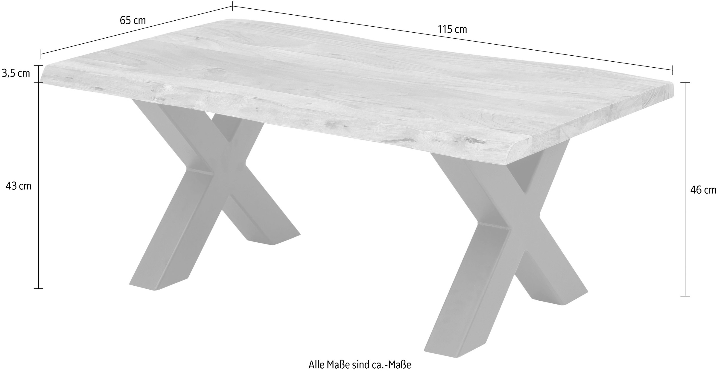 Home affaire Couchtisch »Manhattan«, (Packung, 2 St.)