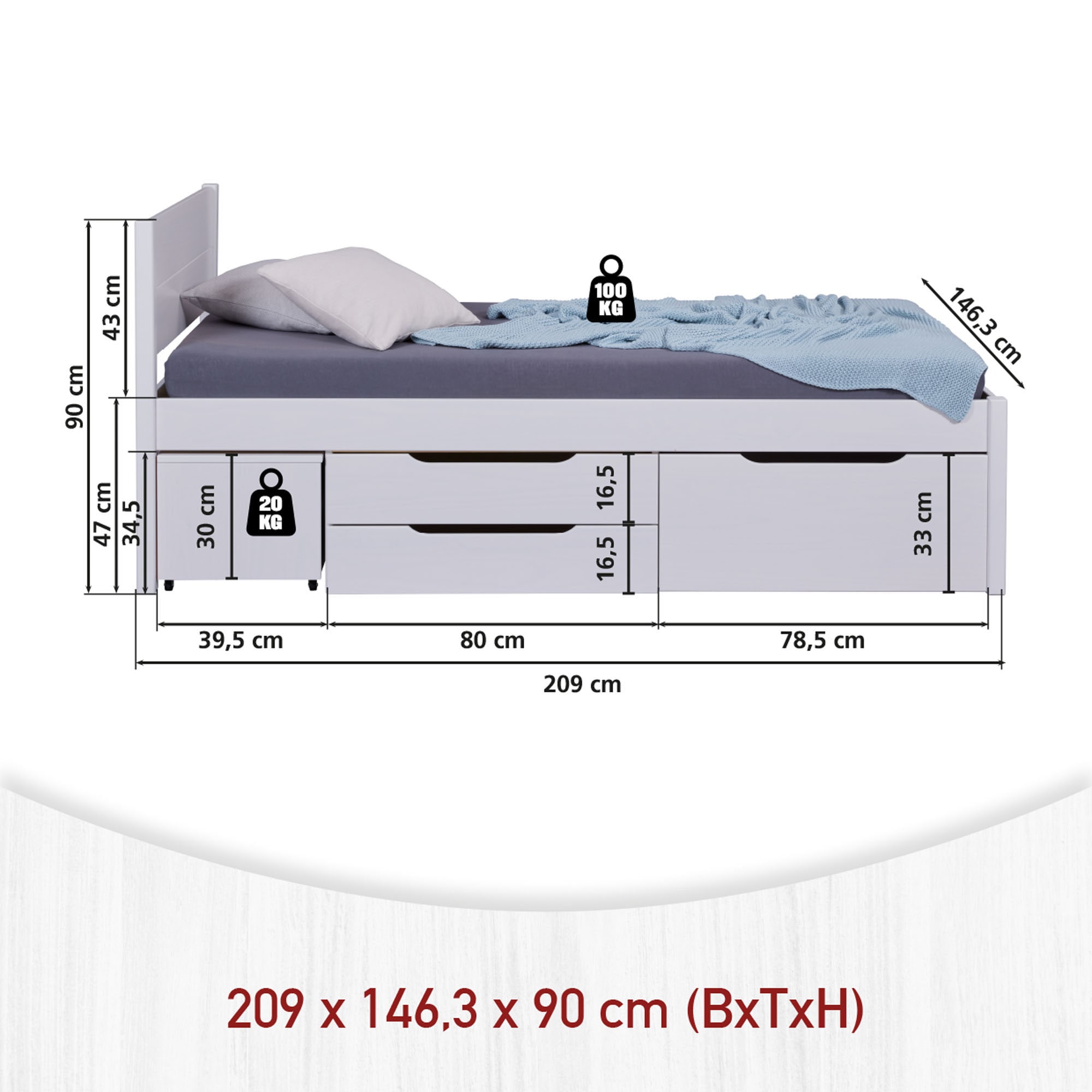 Inter Link Stauraumbett