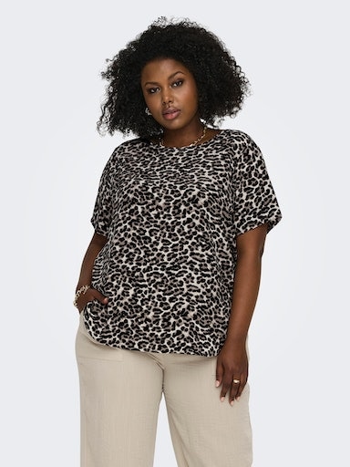 ONLY CARMAKOMA "CARVICA SS TOP WVN NOOS" Materialmix, regular fit günstig online kaufen