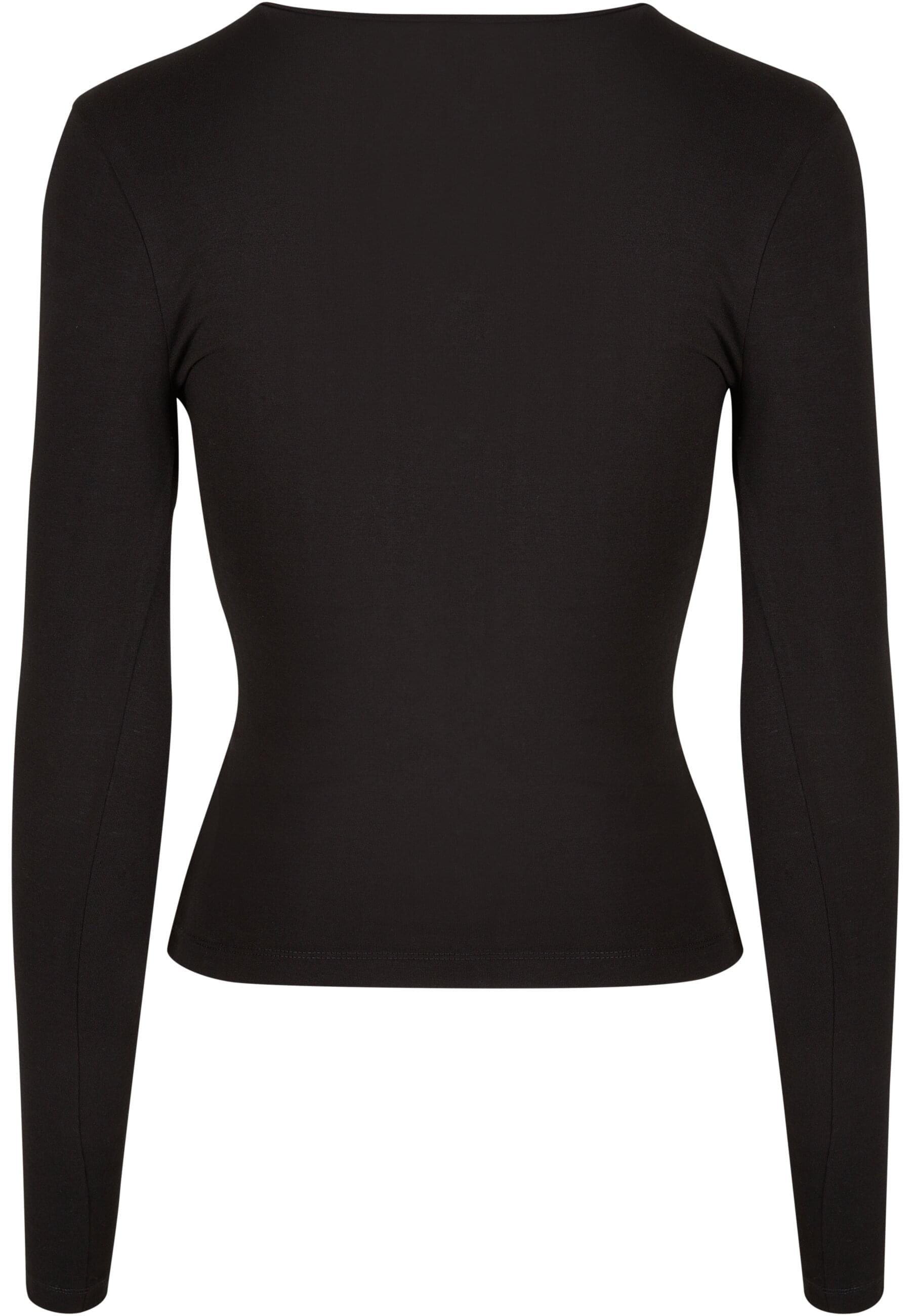 URBAN CLASSICS Longsleeve »Urban Classics Damen Ladies Crossed Cut Out Longsleeve«, (1 tlg.)