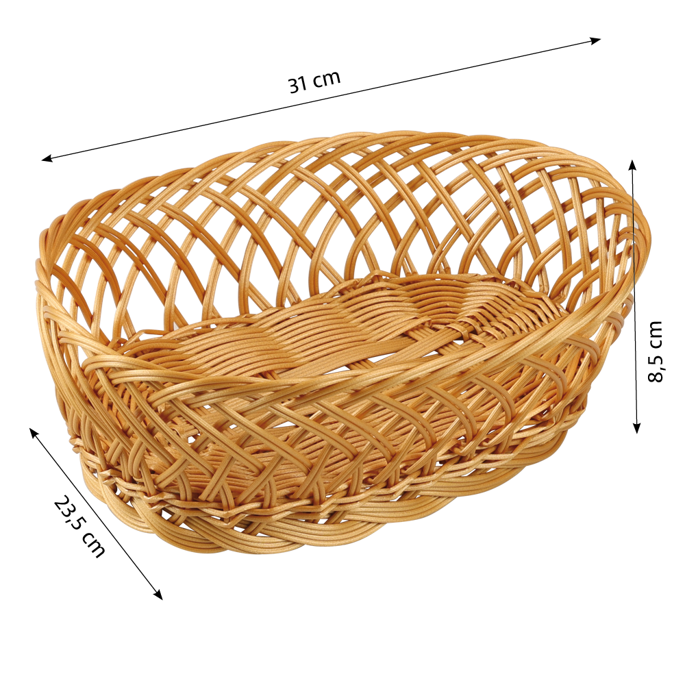 KESPER® Brotkorb »Brot- & Obstkorb, oval, 5er Set«, (Set, 5 tlg.), Breite ca. 31 cm