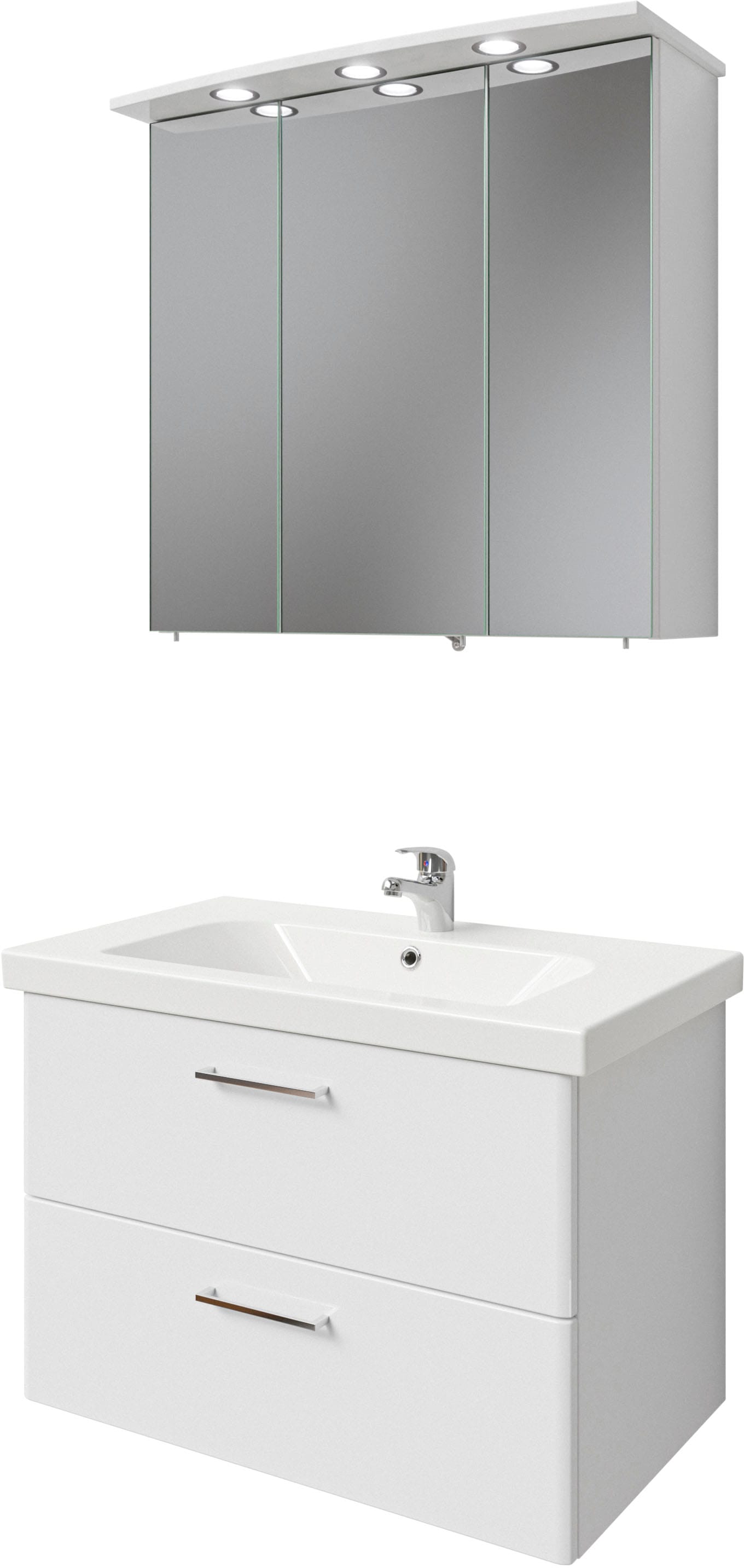 Saphir Badmöbel-Set "Quickset 316 2-teilig, Keramikwaschtisch mit LED-Spieg günstig online kaufen