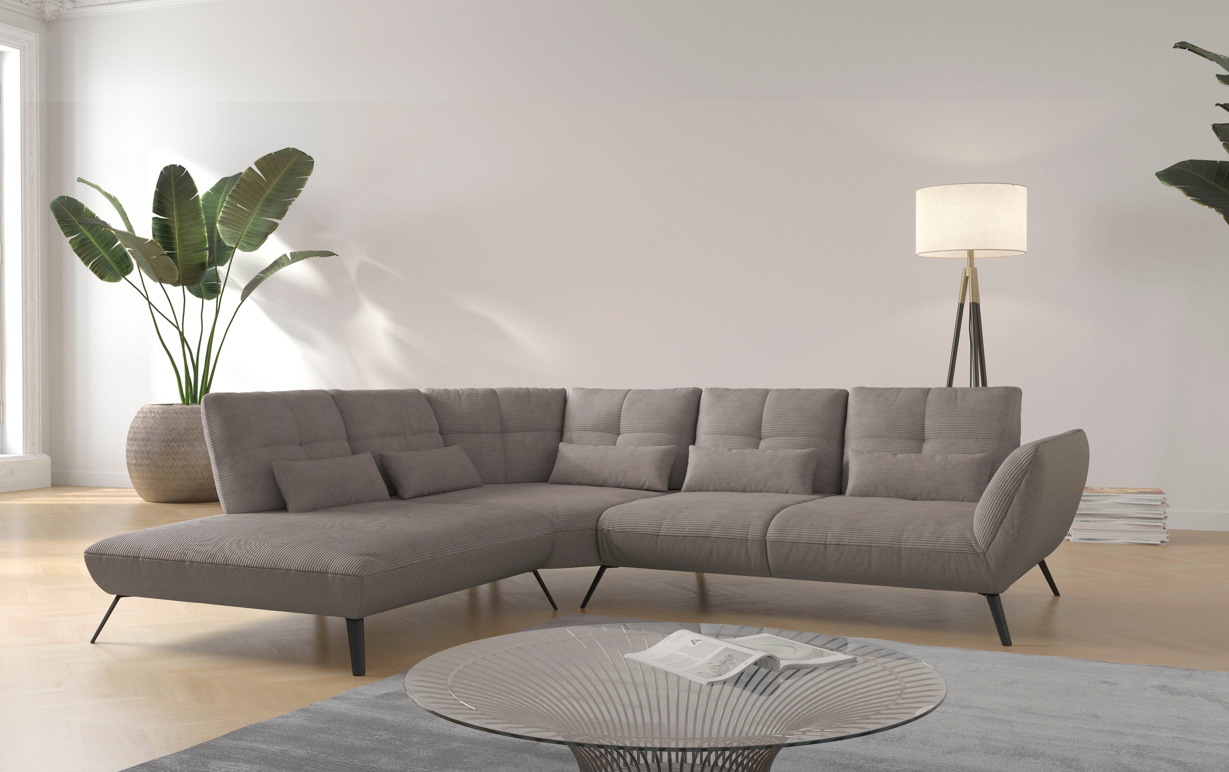 OTTO home Ecksofa "Mikado L-Form" inkl. Sitztiefenverstellung und Armteilverstellung