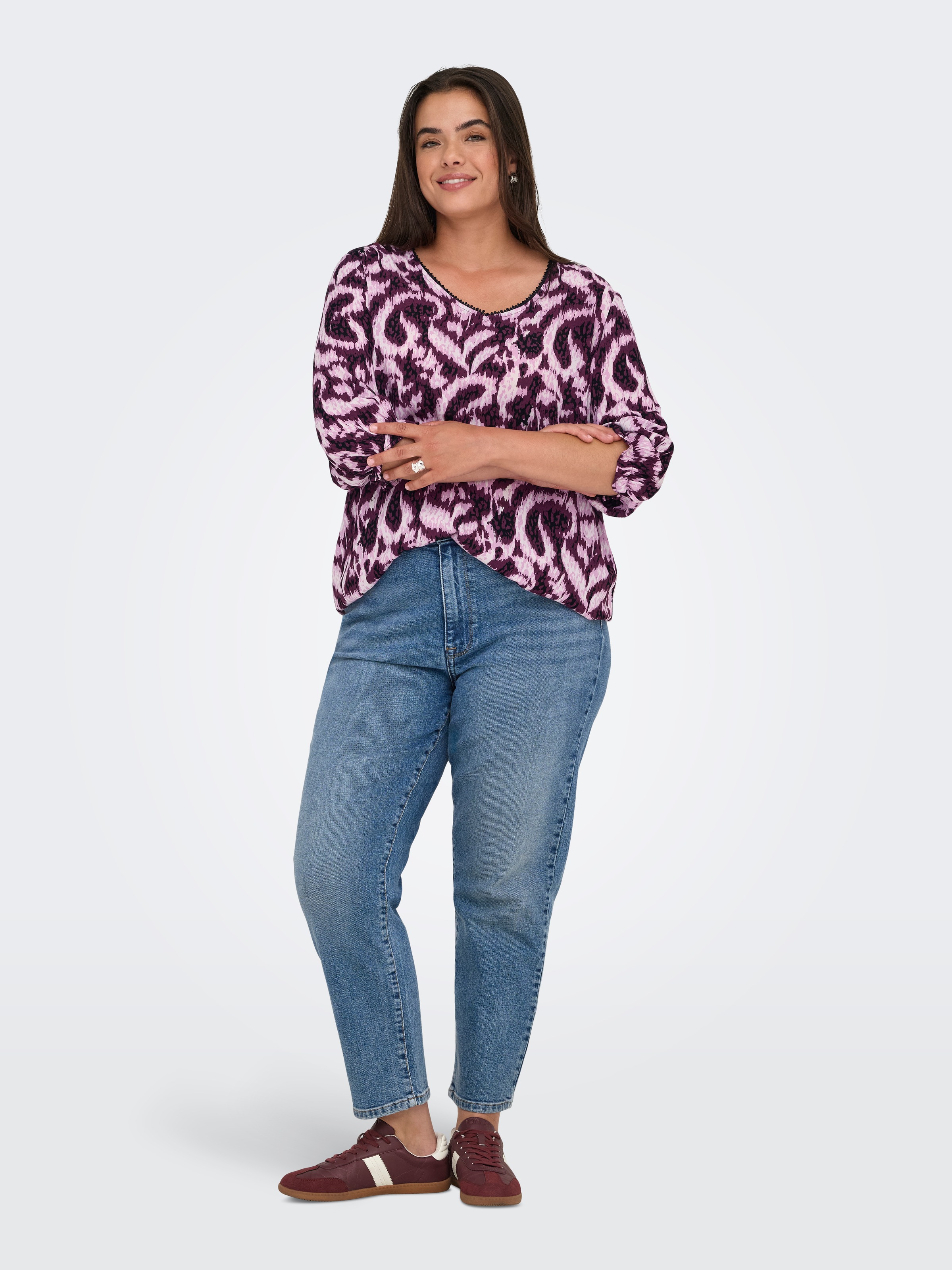 ONLY CARMAKOMA Shirtbluse »CARTYLA LIFE 3/4 BLOUSE AOP«