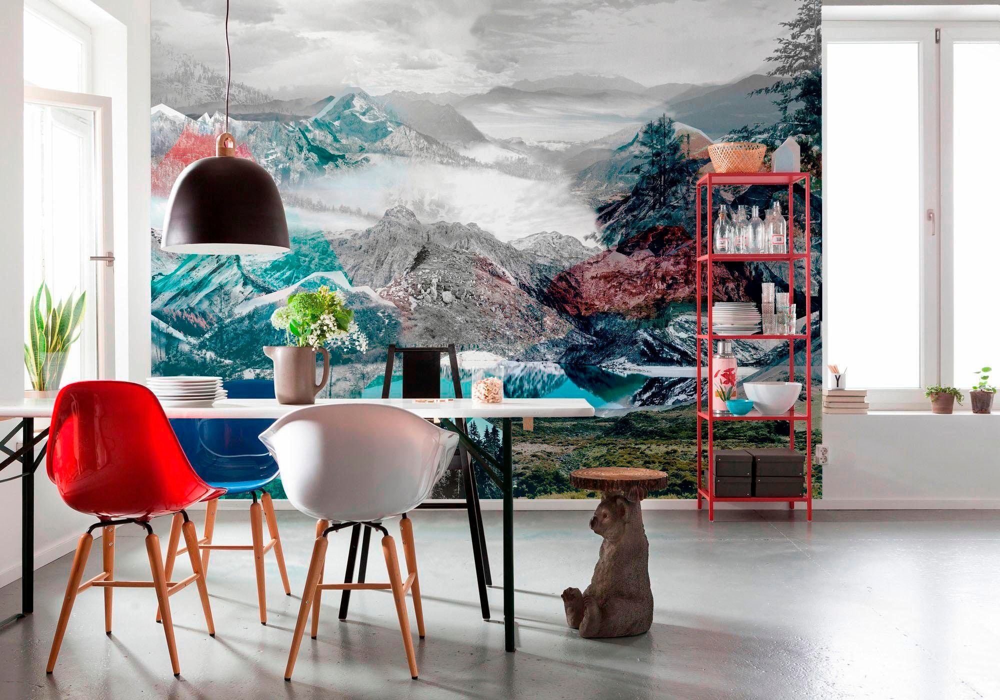 Komar Vliestapete »Vlies - Up and Down - Größe 368 x 248 cm«, bedruckt, Wohnzimmer, Schlafzimmer