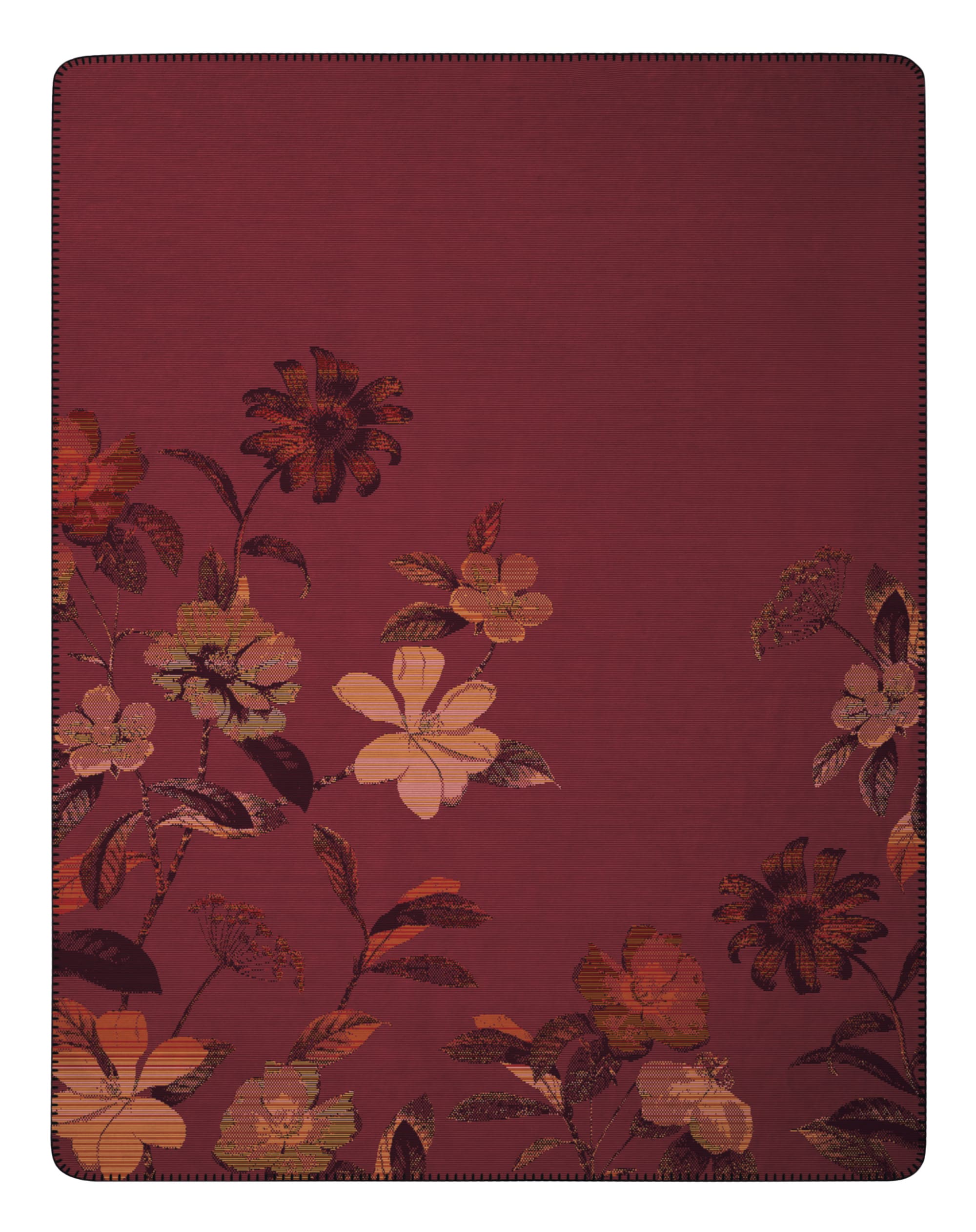 Biederlack Wohndecke "Wohndecke Velvet Bloom mit geketteltem Zierstich" Mad günstig online kaufen
