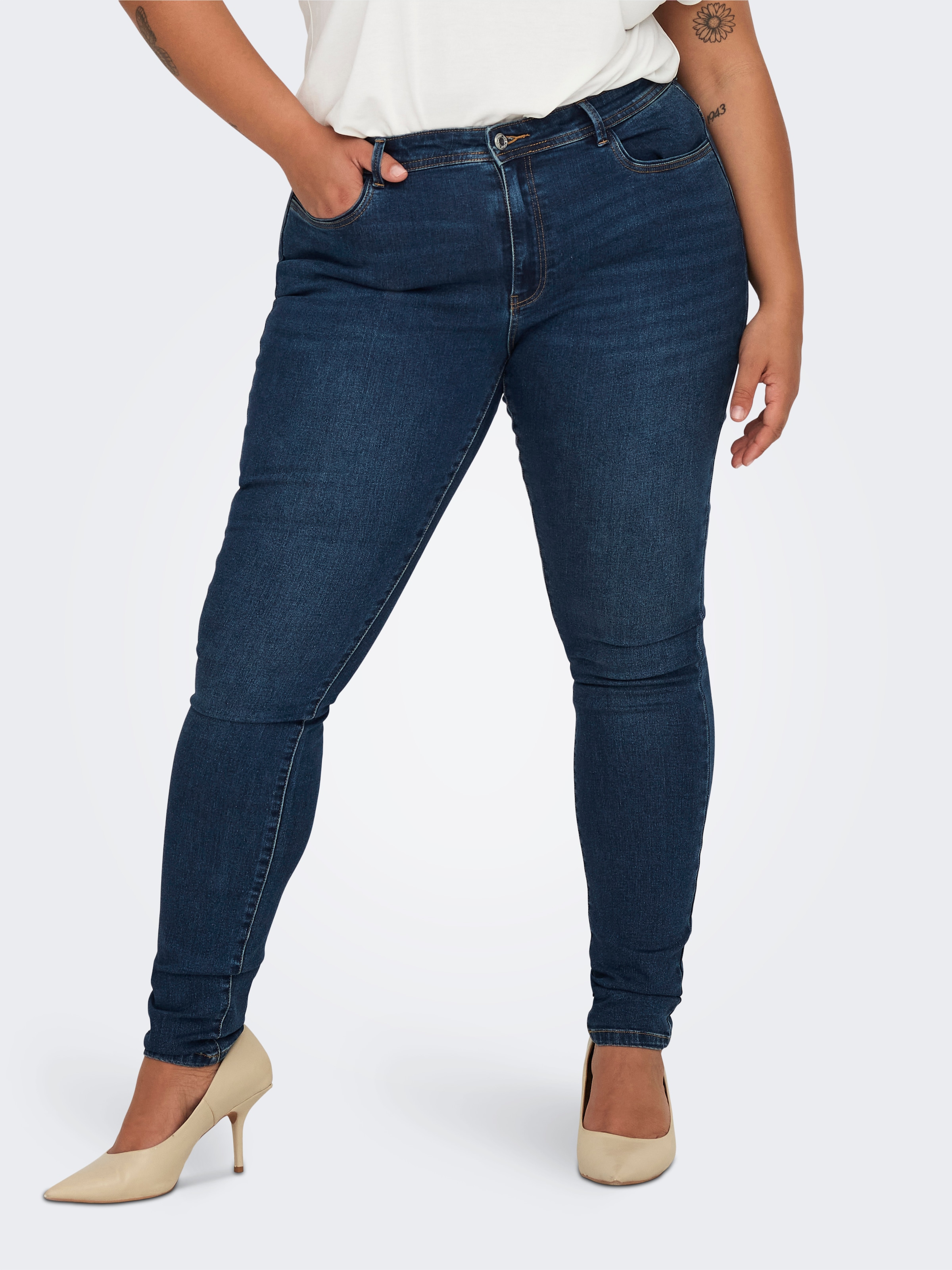 ONLY CARMAKOMA Skinny-fit-Jeans "CARSALLY MID SKINNY DNM BJ581" günstig online kaufen
