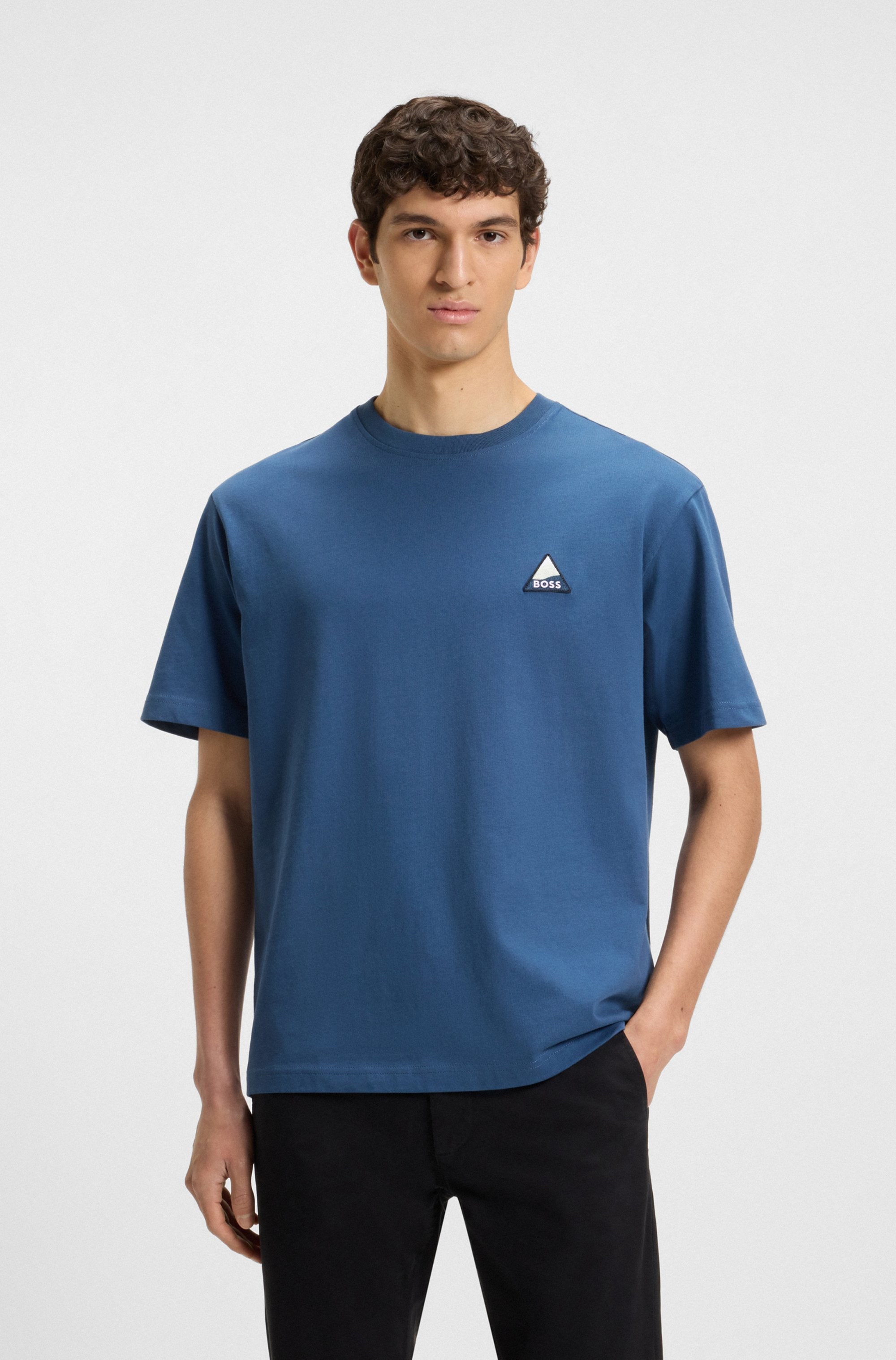 BOSS ORANGE "Te fishpatch" mit Logo-Aufnäher günstig online kaufen