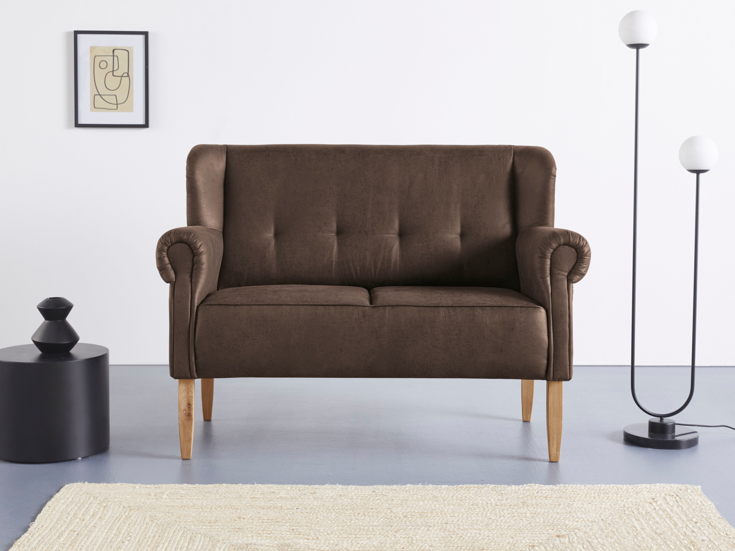 Home affaire Küchensofa "Moro Couch mit Federkern, bequem, Breite 142cm" in verschiedenen Stoffen und Farben
